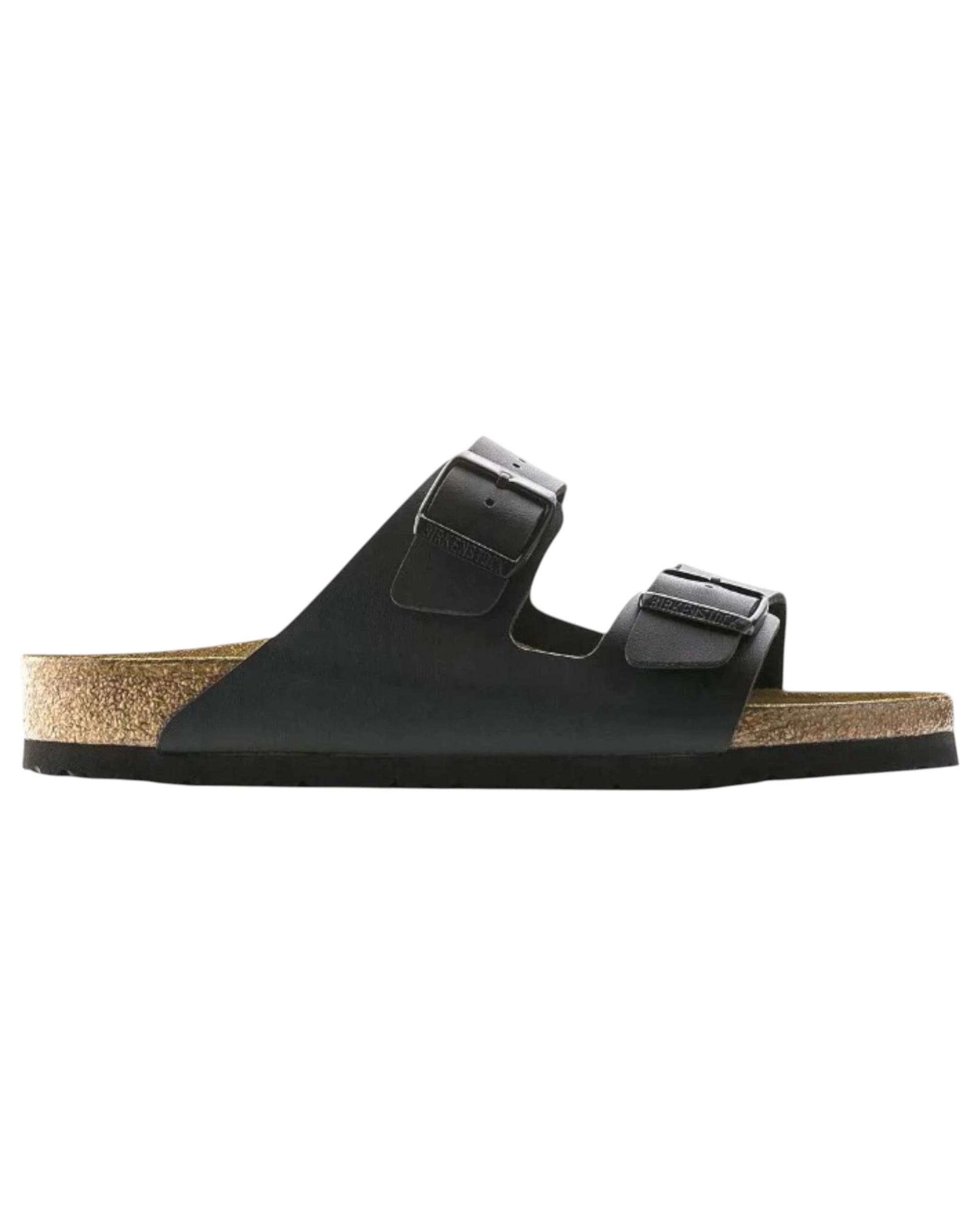 2 Birkenstock Unisex Arizona Birko-Flor Slip On Sandals BLACK, 2 of 6