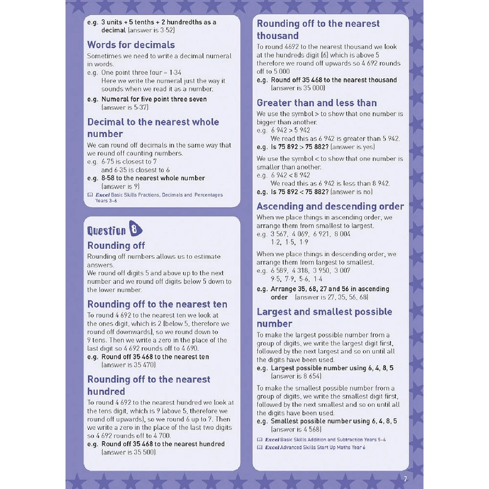 3 Excel Basic Skills: Mental Maths Strategies Year 6, 3 of 4
