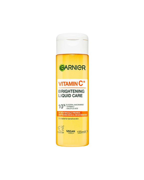 Garnier Vitamin C Brightening Liquid Care 120ml - 10% Vitamin C, Glycerin, Niacinamide and Salicylic Acid