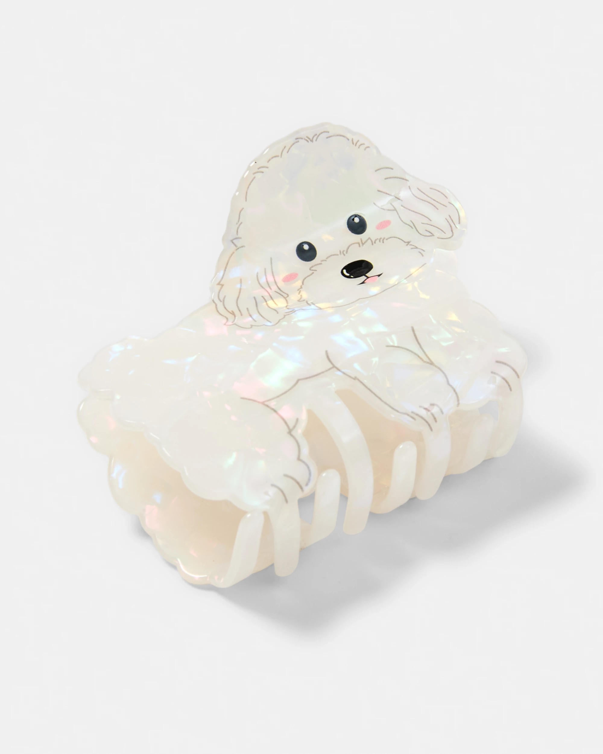 1 White Novelty Dog Claw Hair Clip, 1 of 3