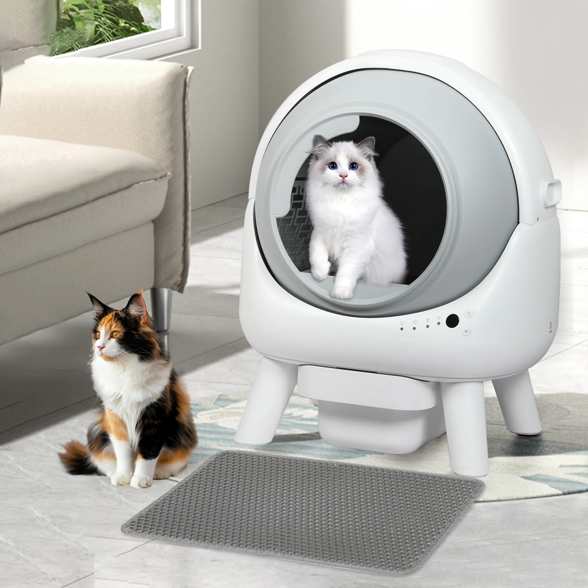 8 Pawz Cat Litter Box Large Machine Automatic Self Cleaning APP Control White, 8 of 8