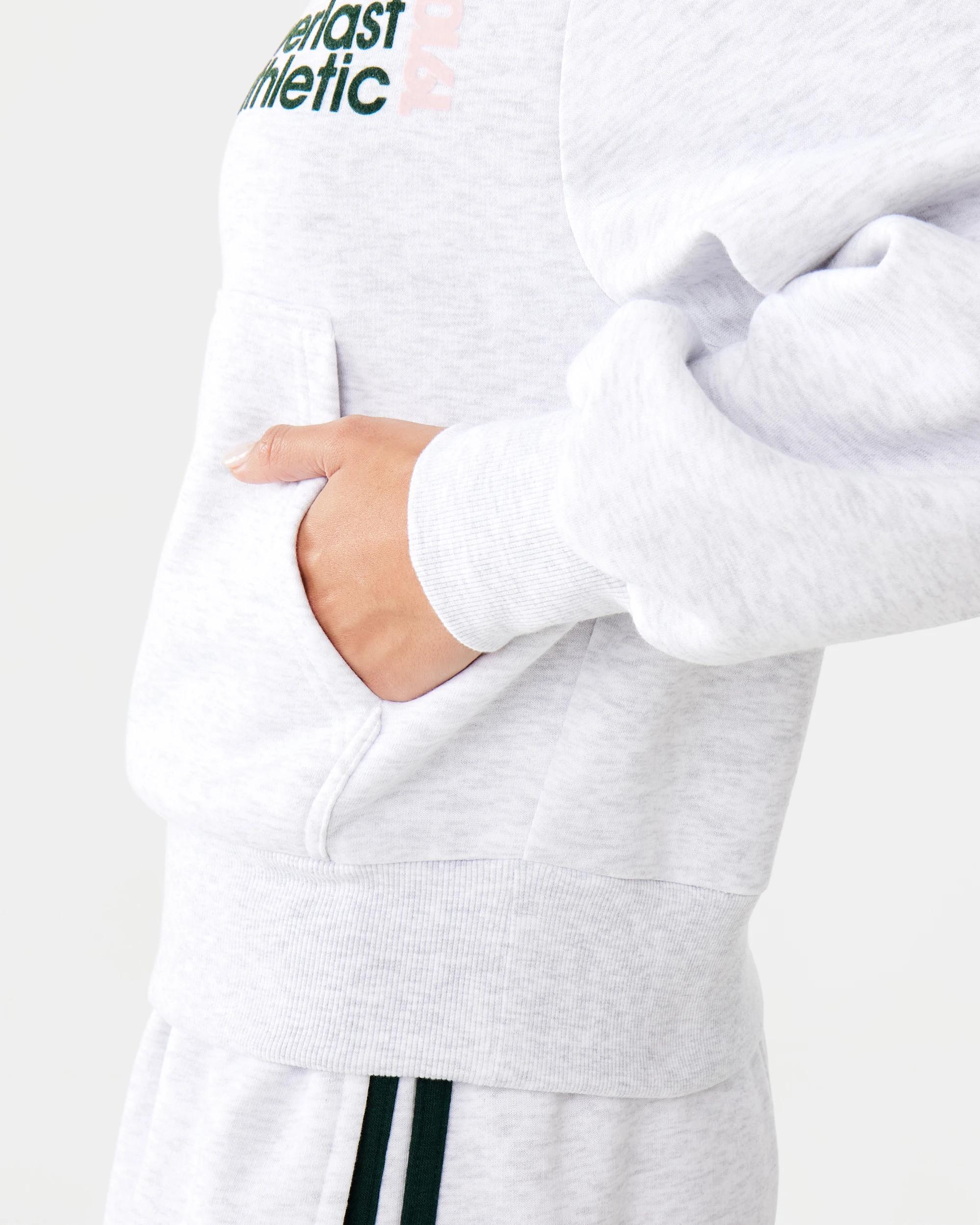 8 Everlast Womens Mid Length Cinch Hoodie White Marl, 8 of 10