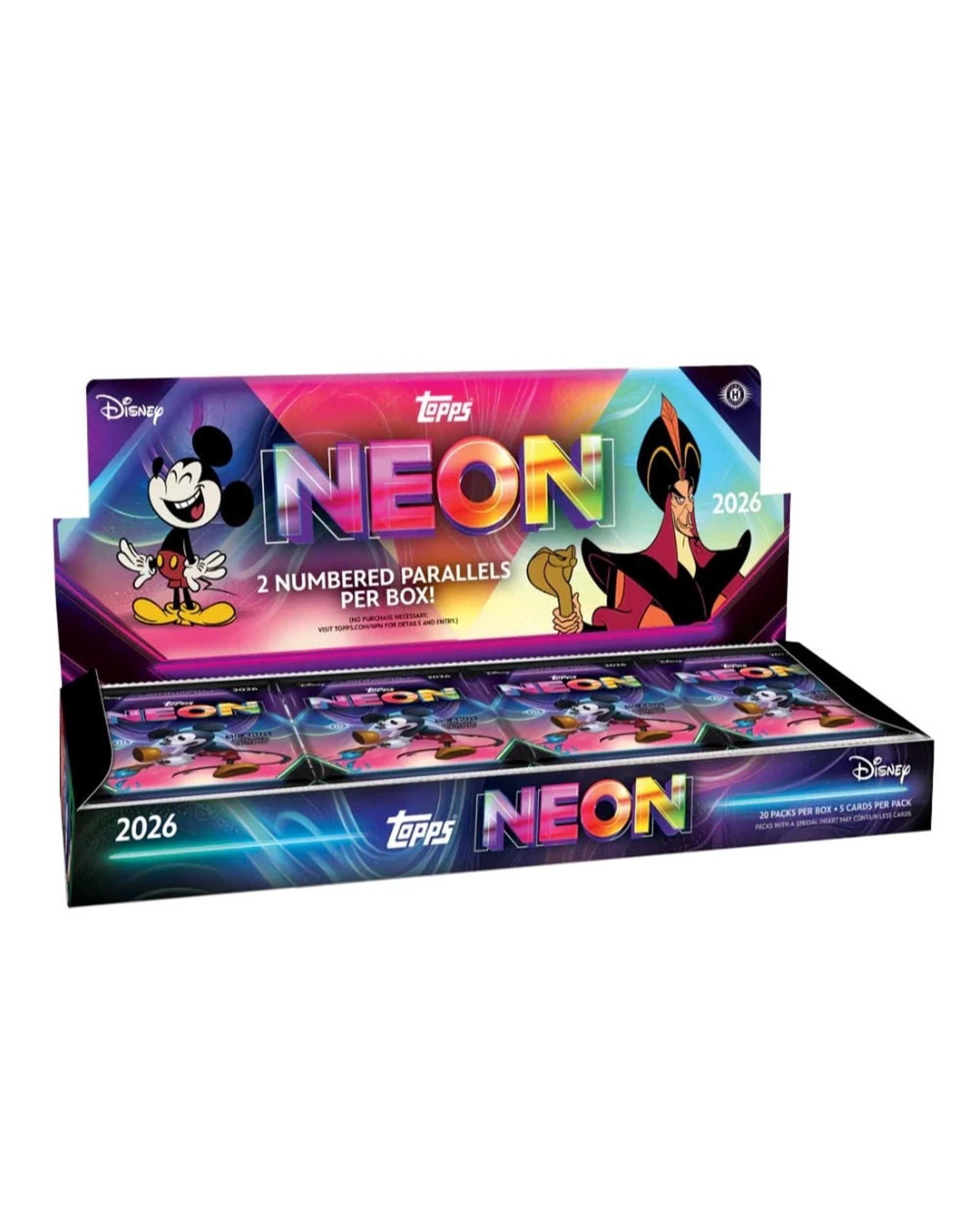 1 Topps 2026 Disney Neon Hobby Box, 1 of 10