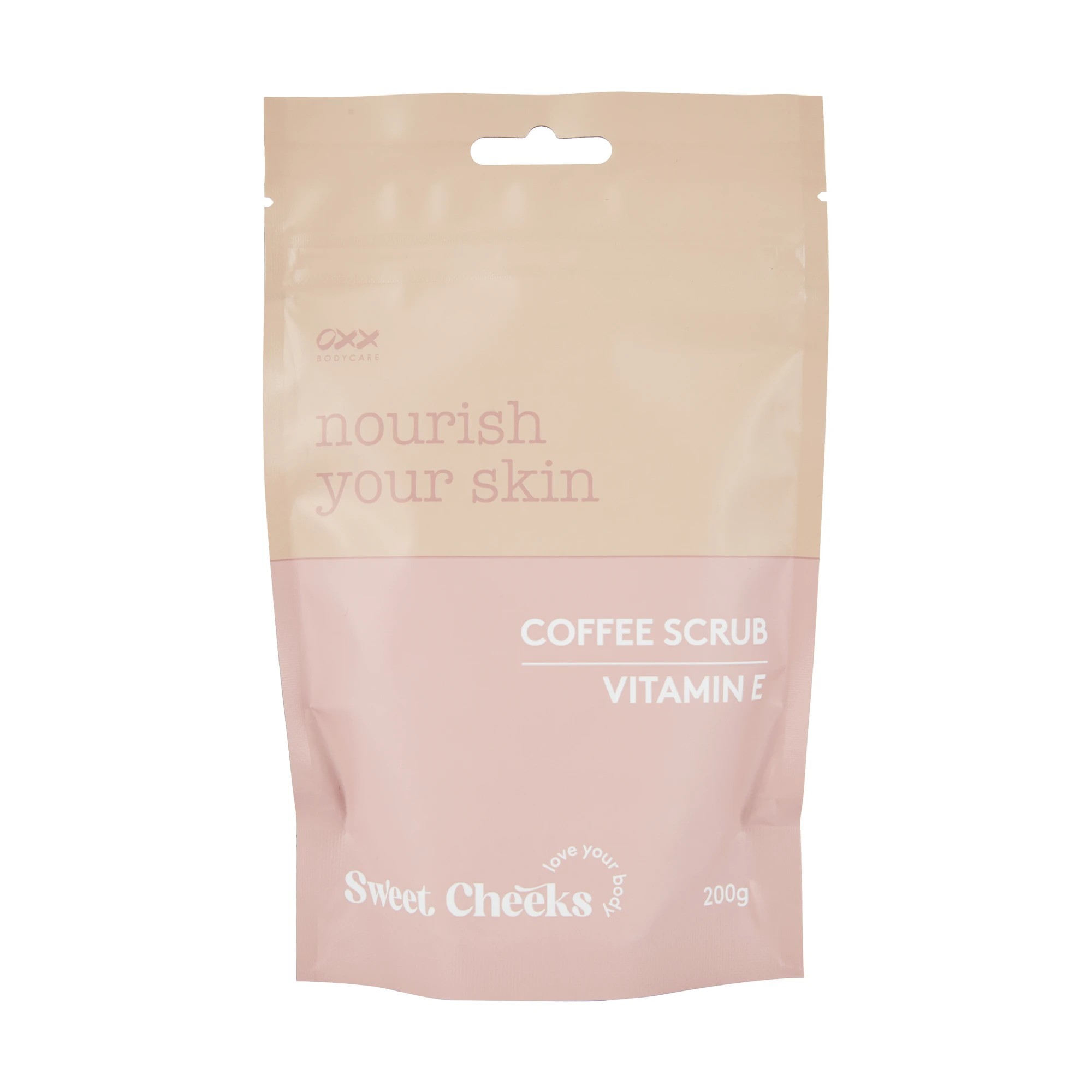 1 OXX Bodycare Sweet Cheeks Coffee Scrub 200g - Vitamin E, 1 of 2