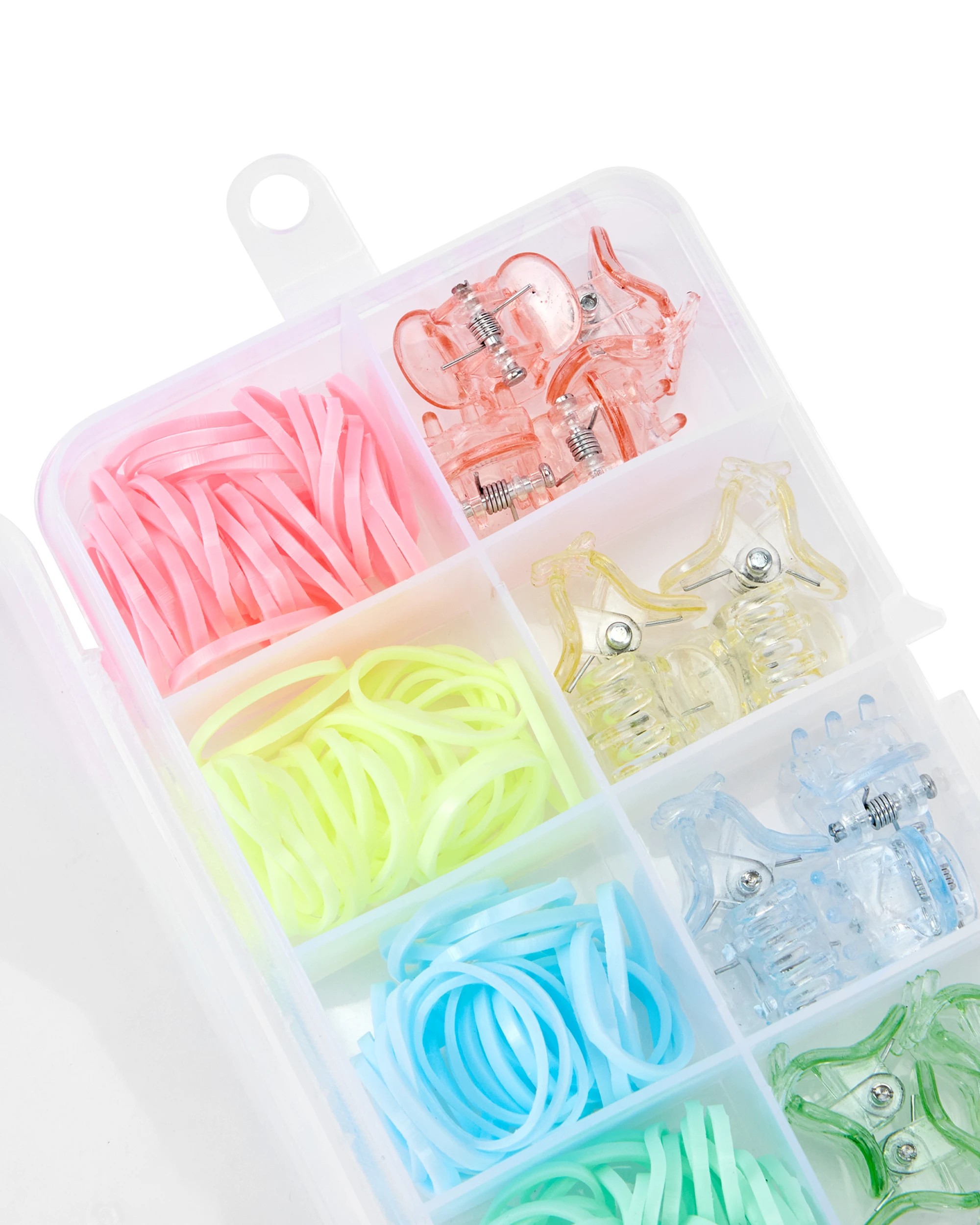 3 OXX Haircare 170 Piece Mini Claw Clips and Poly Bands - Multi Colour, 3 of 5