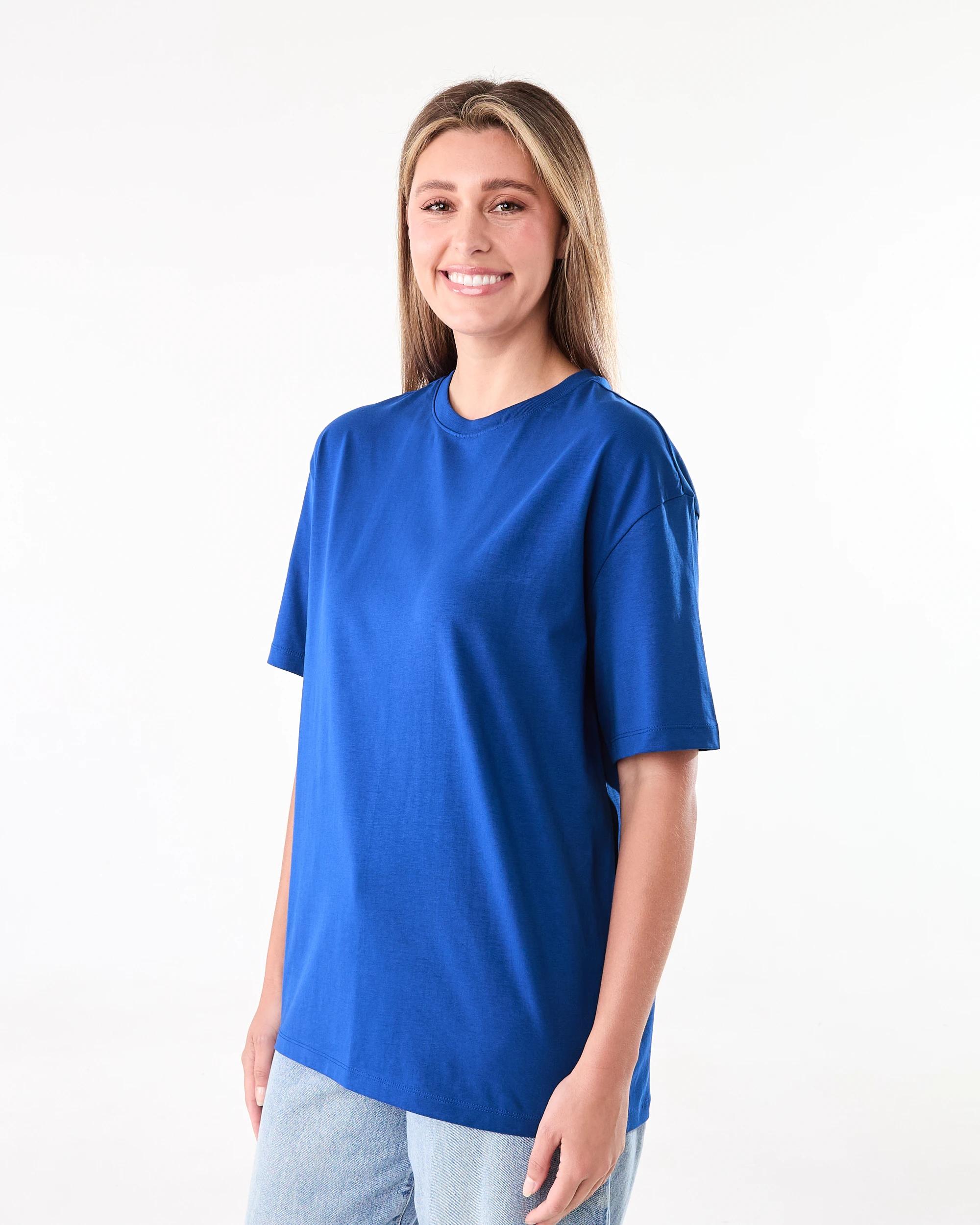2 Short Sleeve Oversized Boyfriend T-shirt Deep Blue, 2 of 6