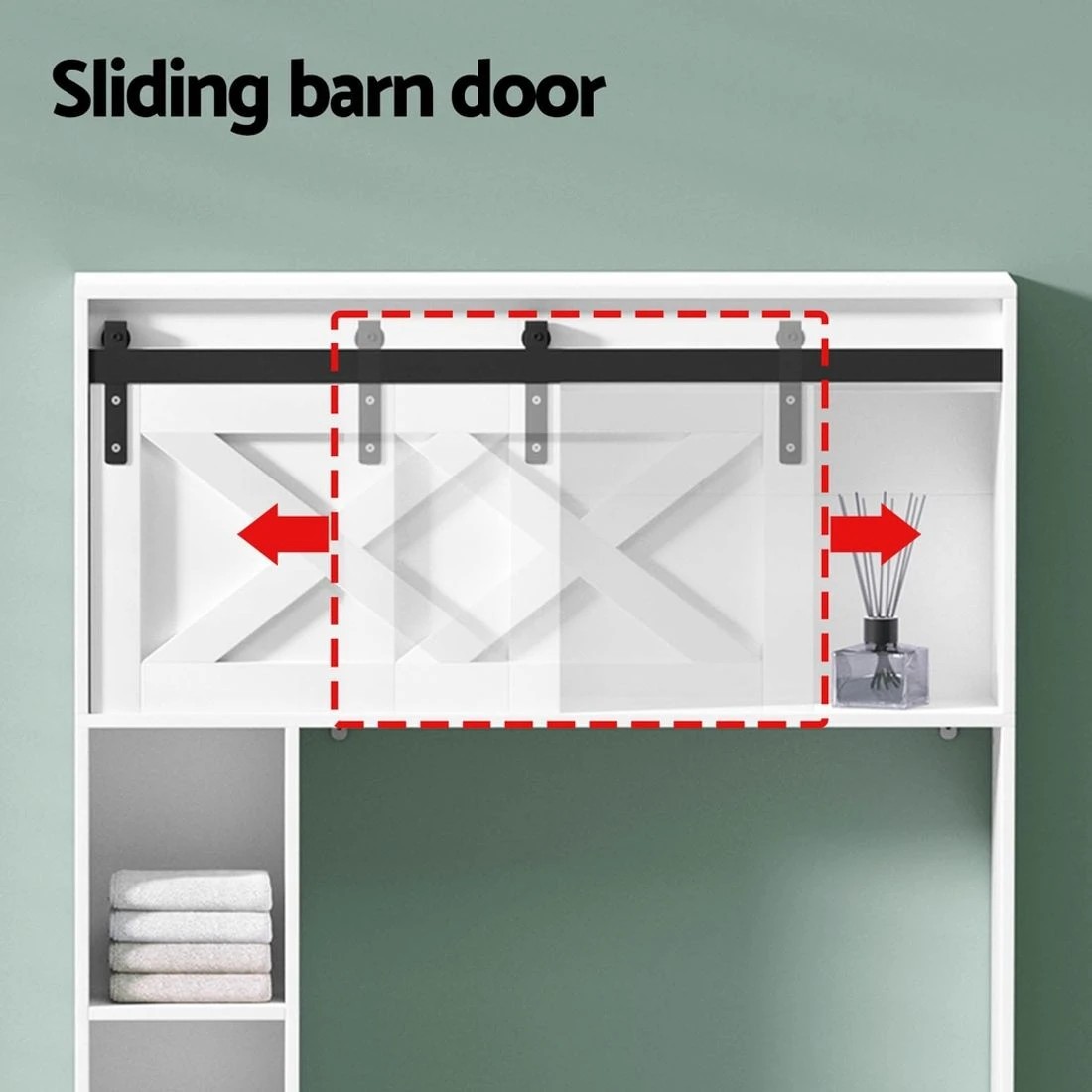 8 Artiss Bathroom Cabinet Over the Toilet Storage Organiser Laundry Shelf 128cm - White, 8 of 8