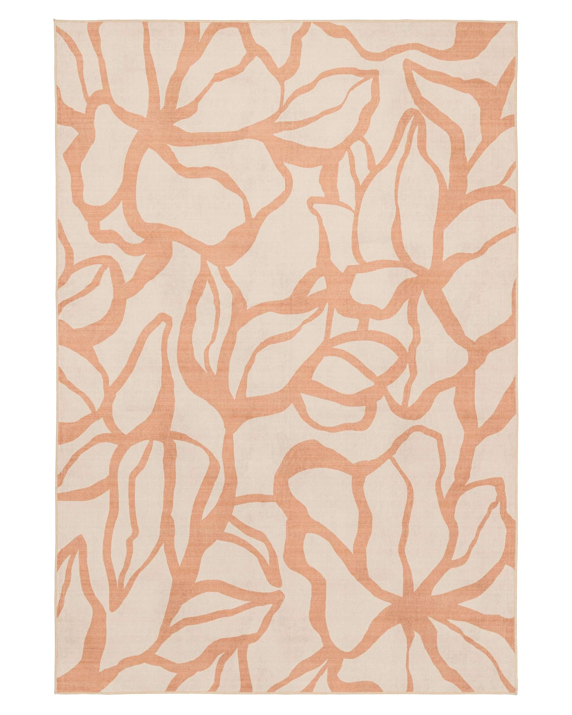 1 Loopsie Anerley Printed Washable Rug-290cm x 190cm - Orange, 1 of 8