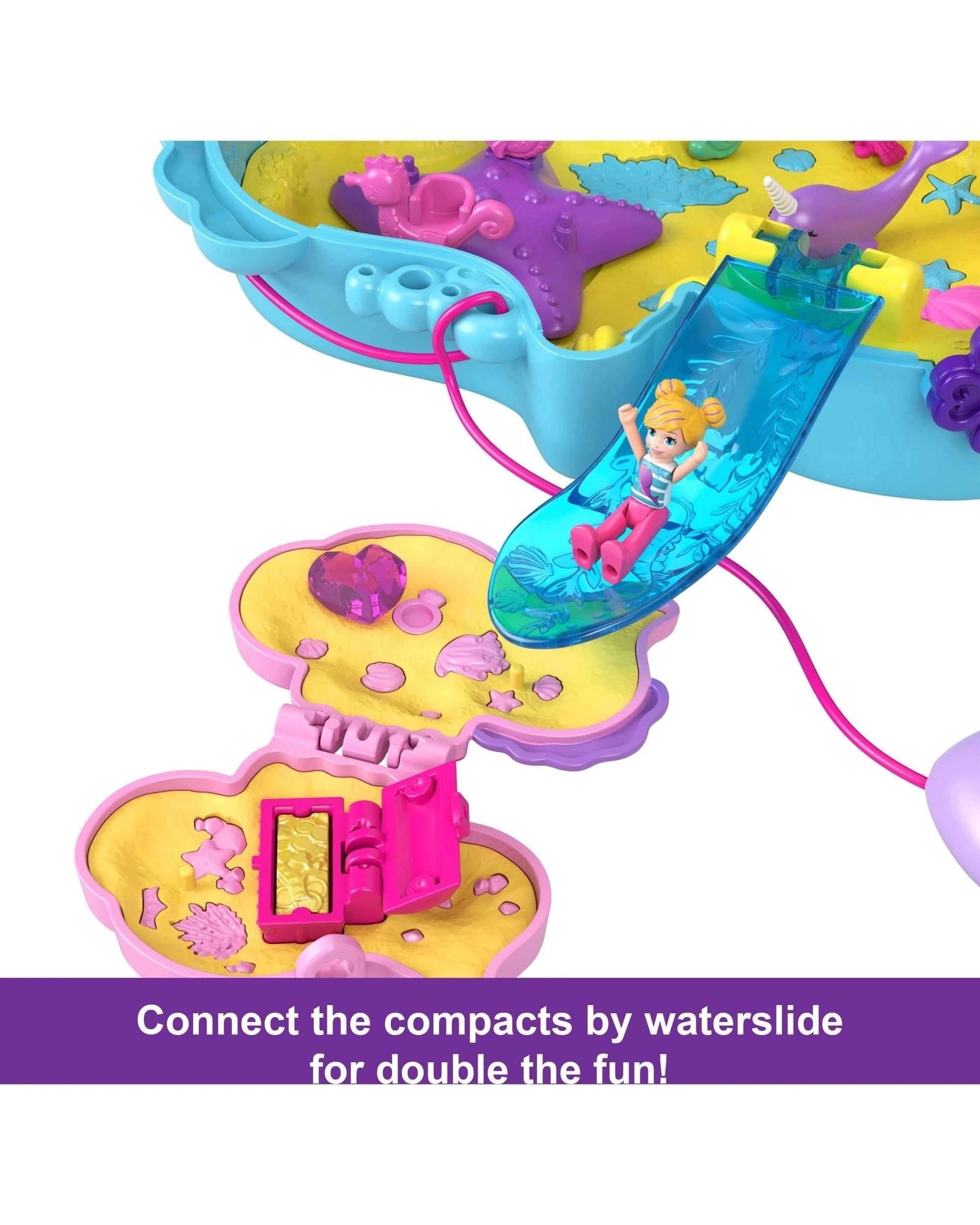 4 Polly Pocket 35th Anniversary Daddy and Me Seahorse Purse and Accessories Playset, 4 of 5