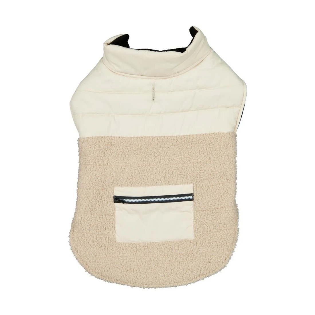 5 Pet Puffer Vest - Large, Cream, 5 of 10