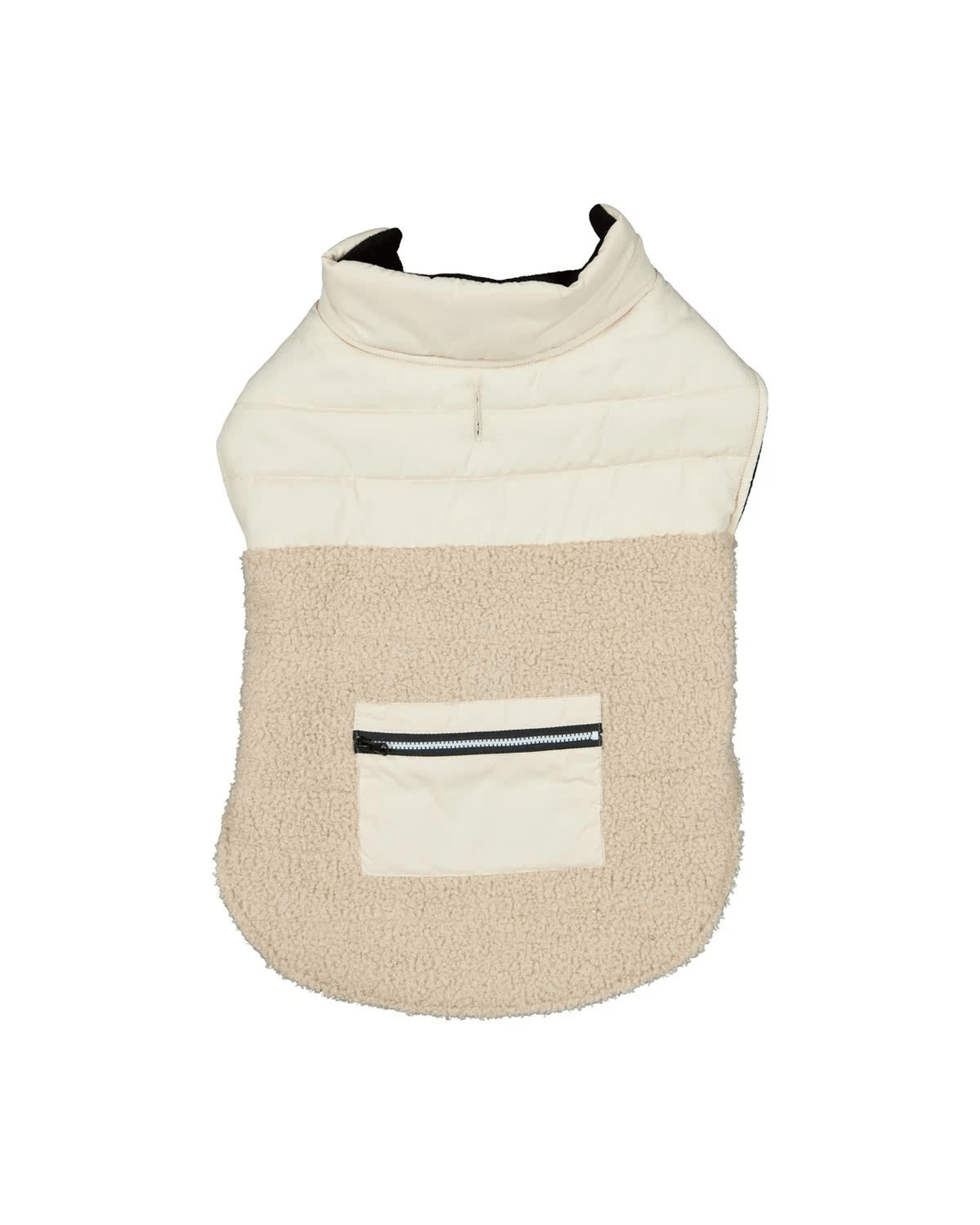 5 Pet Puffer Vest - Large, Cream, 5 of 10