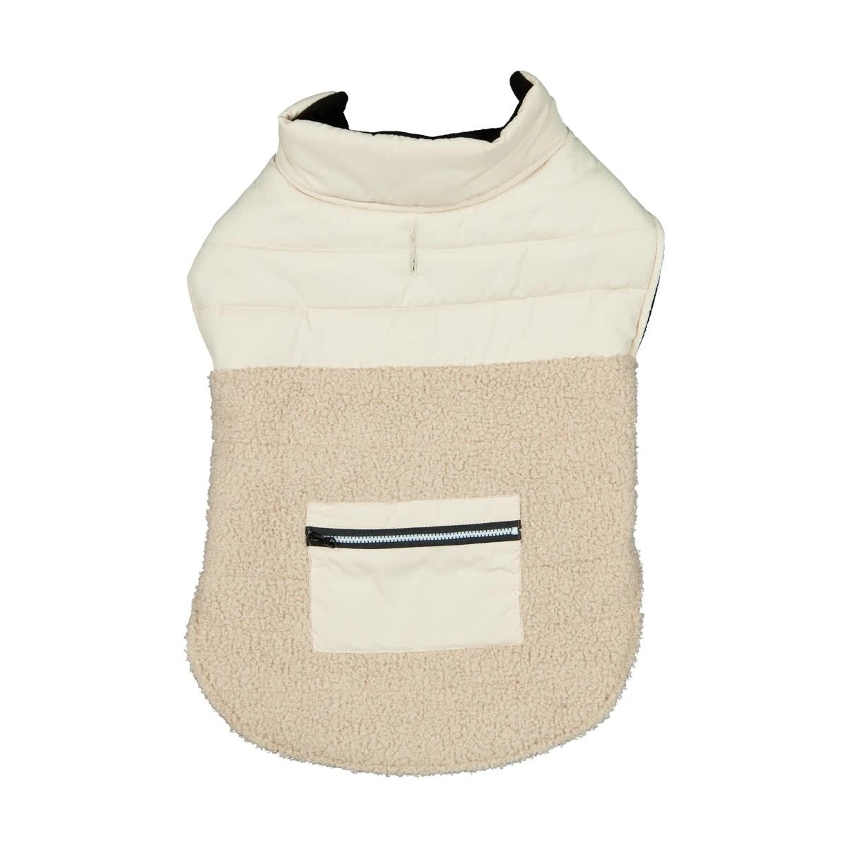5 Pet Puffer Vest - Large, Cream, 5 of 10