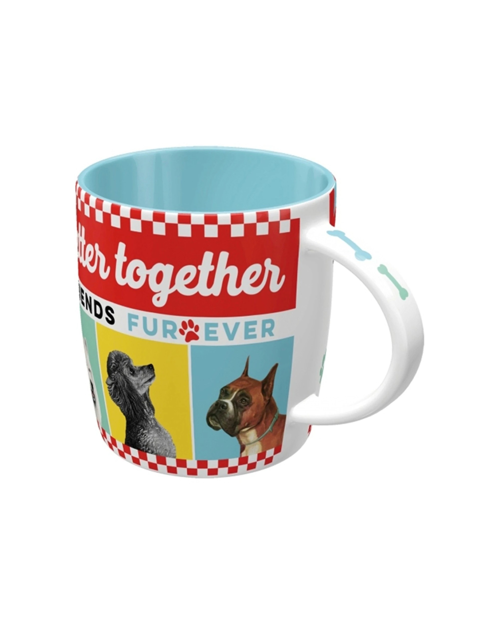 3 Nostalgic-Art 4PK Ceramic Mug 330ml Retro Design - Better Together Dogs - Natural, 3 of 4