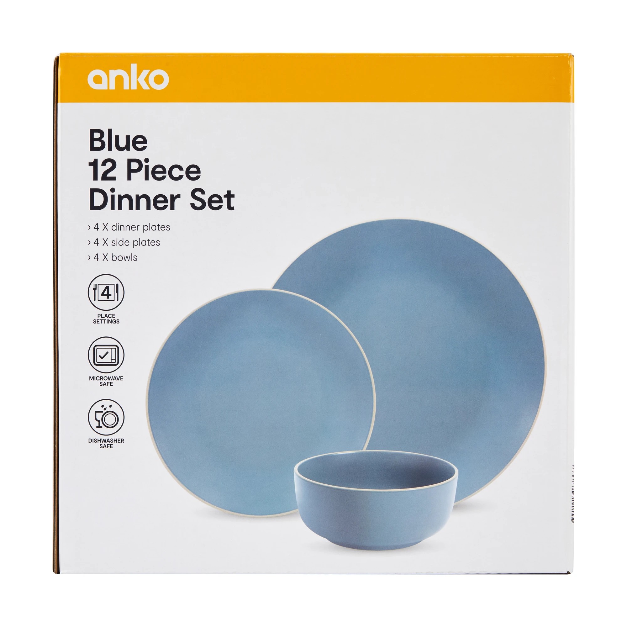 7 Blue 12 Piece Dinner Set, 7 of 7