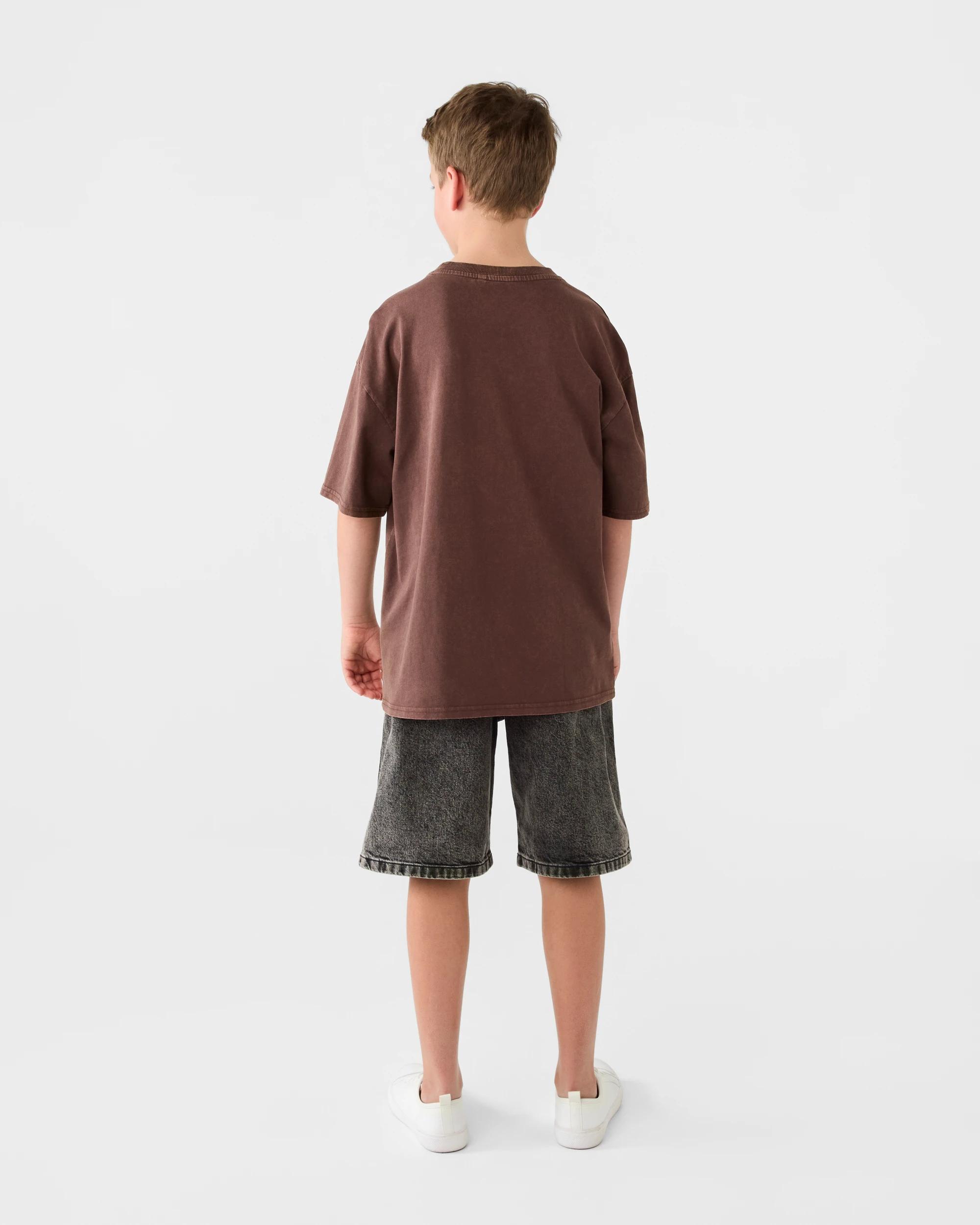 8 Short Sleeve Oversized Embroidered T-shirt Brn Slogan, 8 of 8