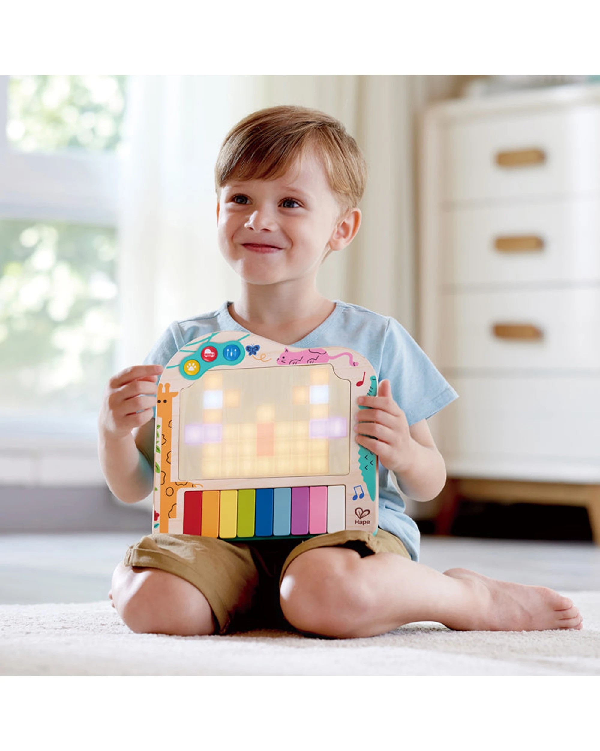 3 Hape Kids Toddler Dynamic Pixel Piano Colourful Interactive Musical Toy With 3 Modes - Multi, 3 of 3