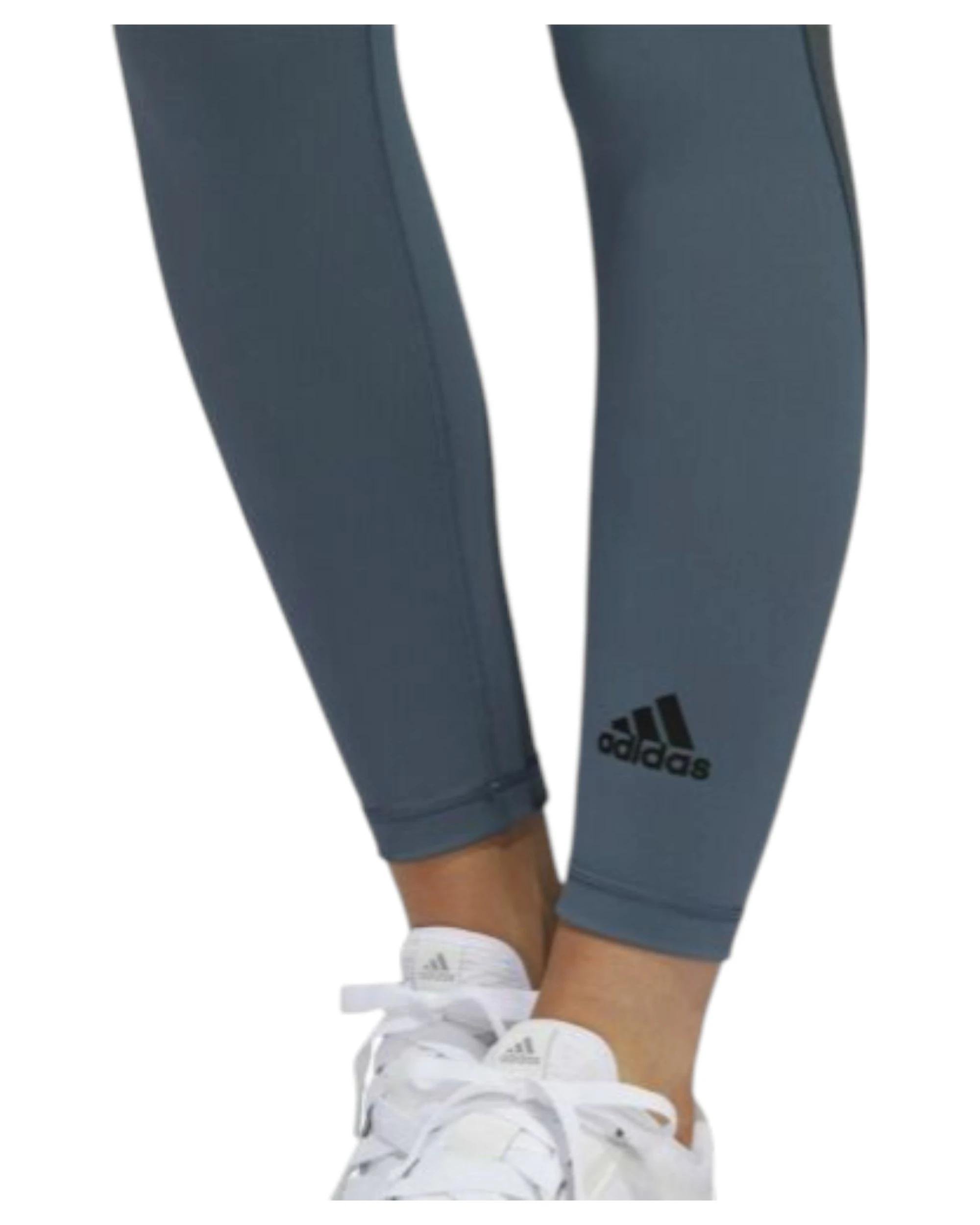 4 Adidas Womens Blue Heat Training Sport Leggings LEGACY BLUE, 4 of 7