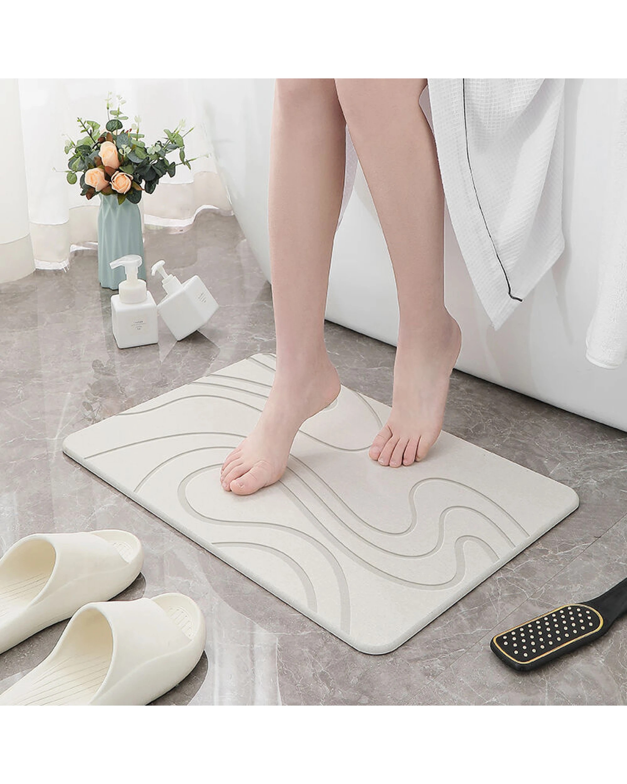 5 BR Home Diatomite Bath Mat with Anti-Slip Design for Quick Drying, 5 of 7