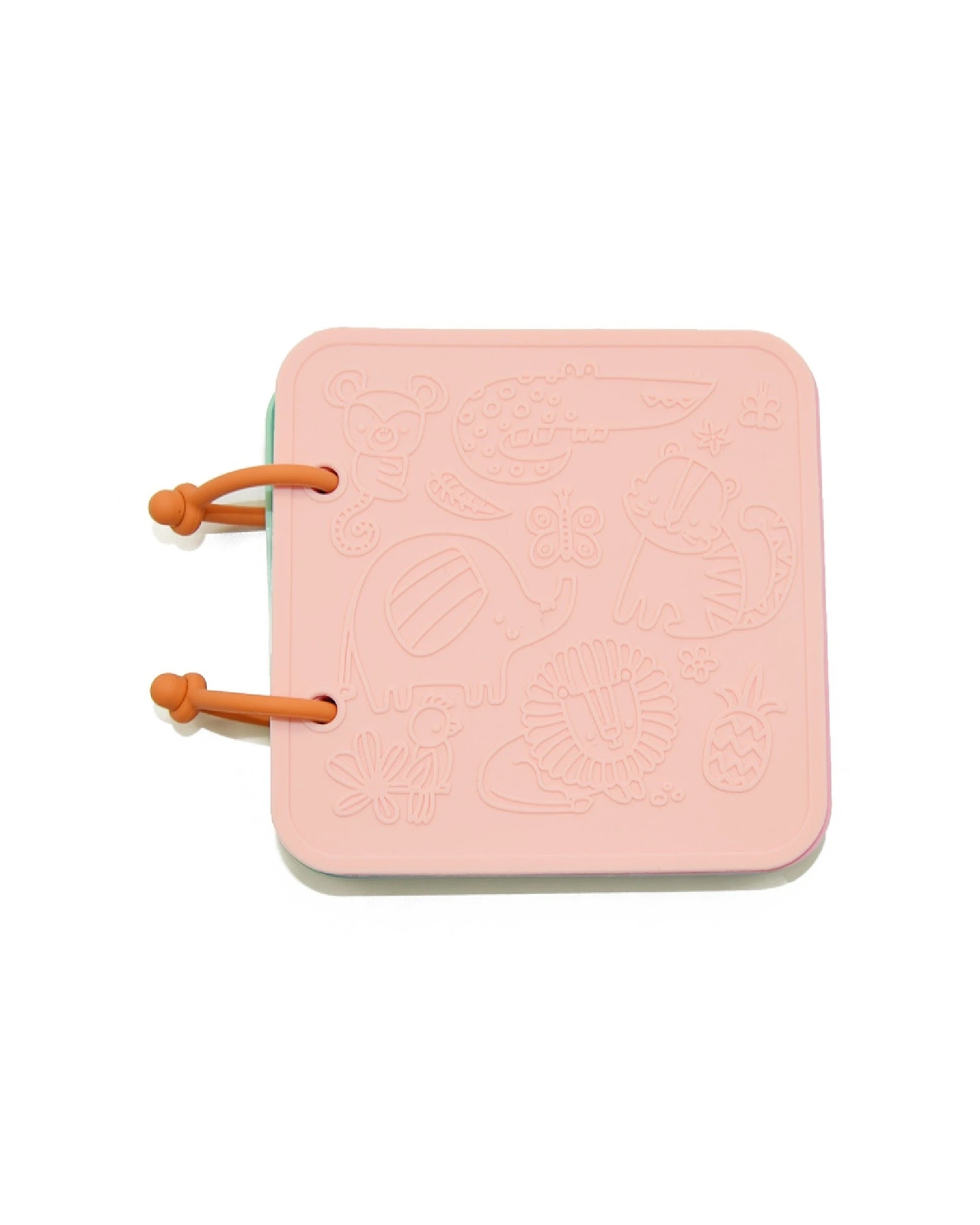 1 Playette Silicone Bath Book And Dough Stencil -Purpose Baby Toy - Pink, 1 of 1