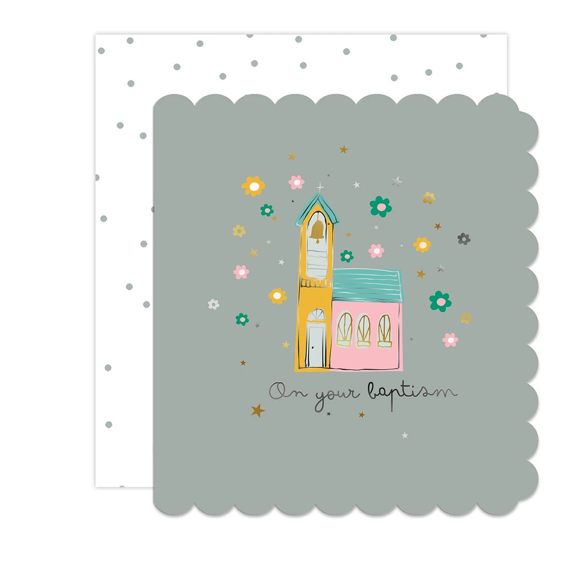 1 Hallmark Baptism Card - Cute Church, 1 of 3