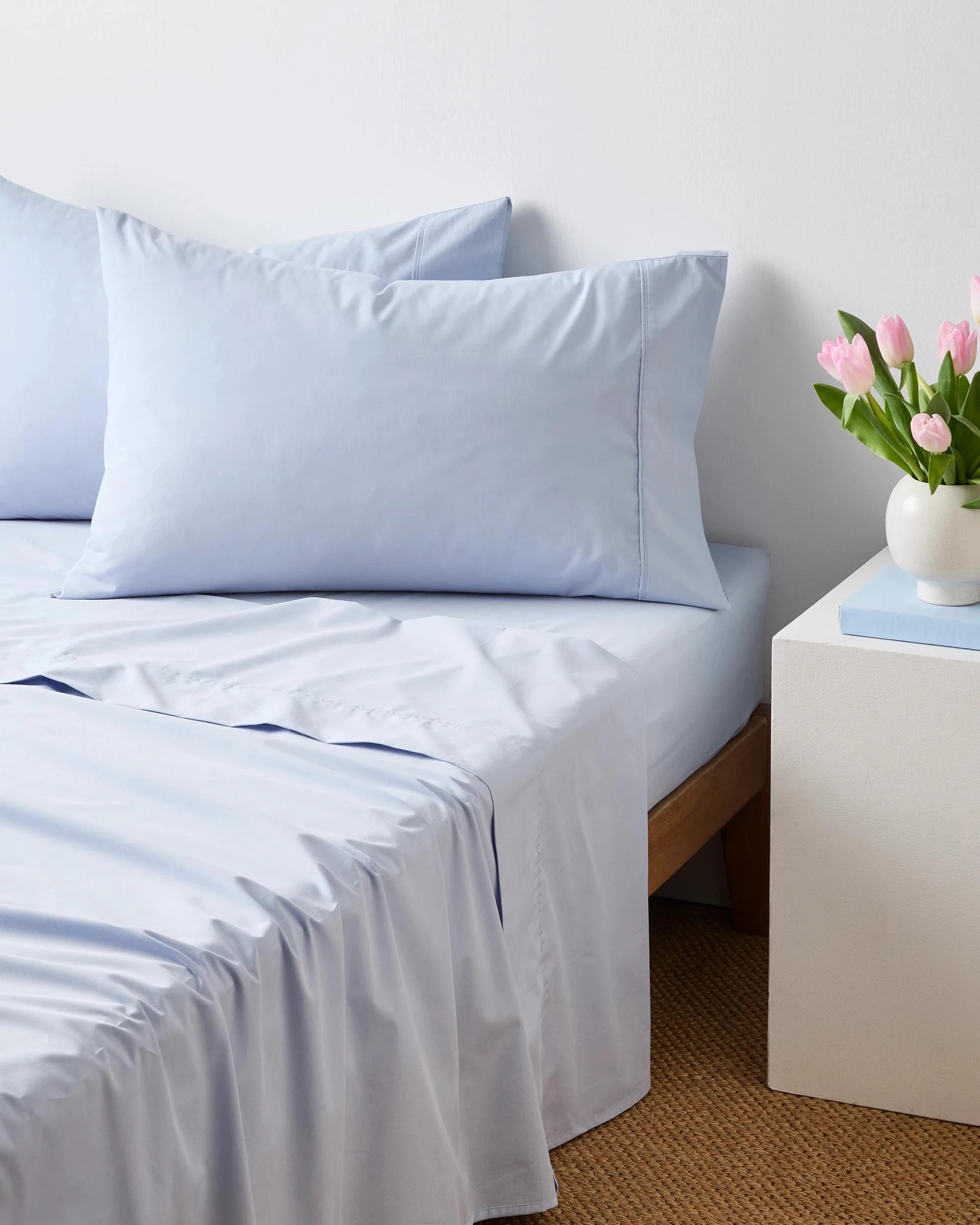 1 Target Australian Cotton 250 Thread Count Sheet Set - King Bed - Blue, 1 of 2