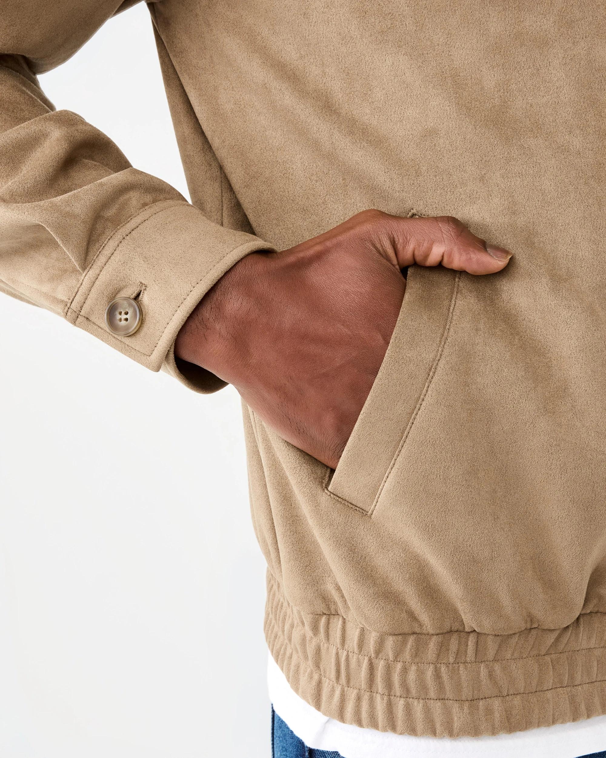 8 Suedette Bomber Jacket Brn Clay, 8 of 10