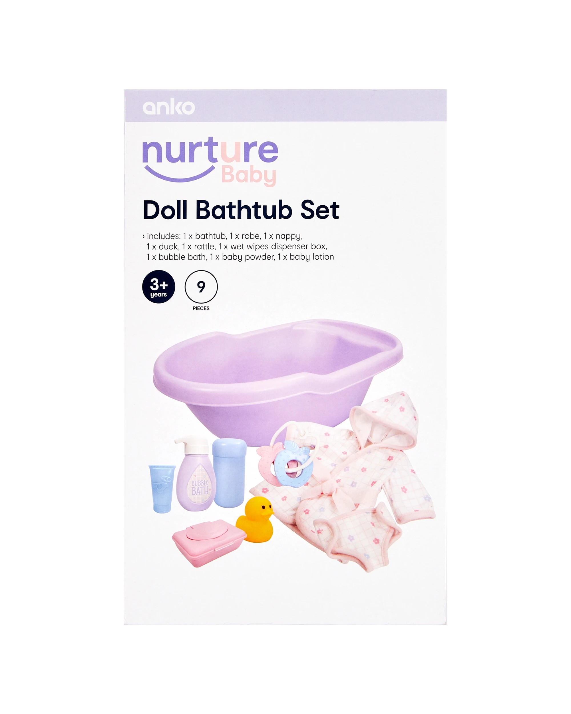 8 9 Piece Doll Bathtub Set, 8 of 8