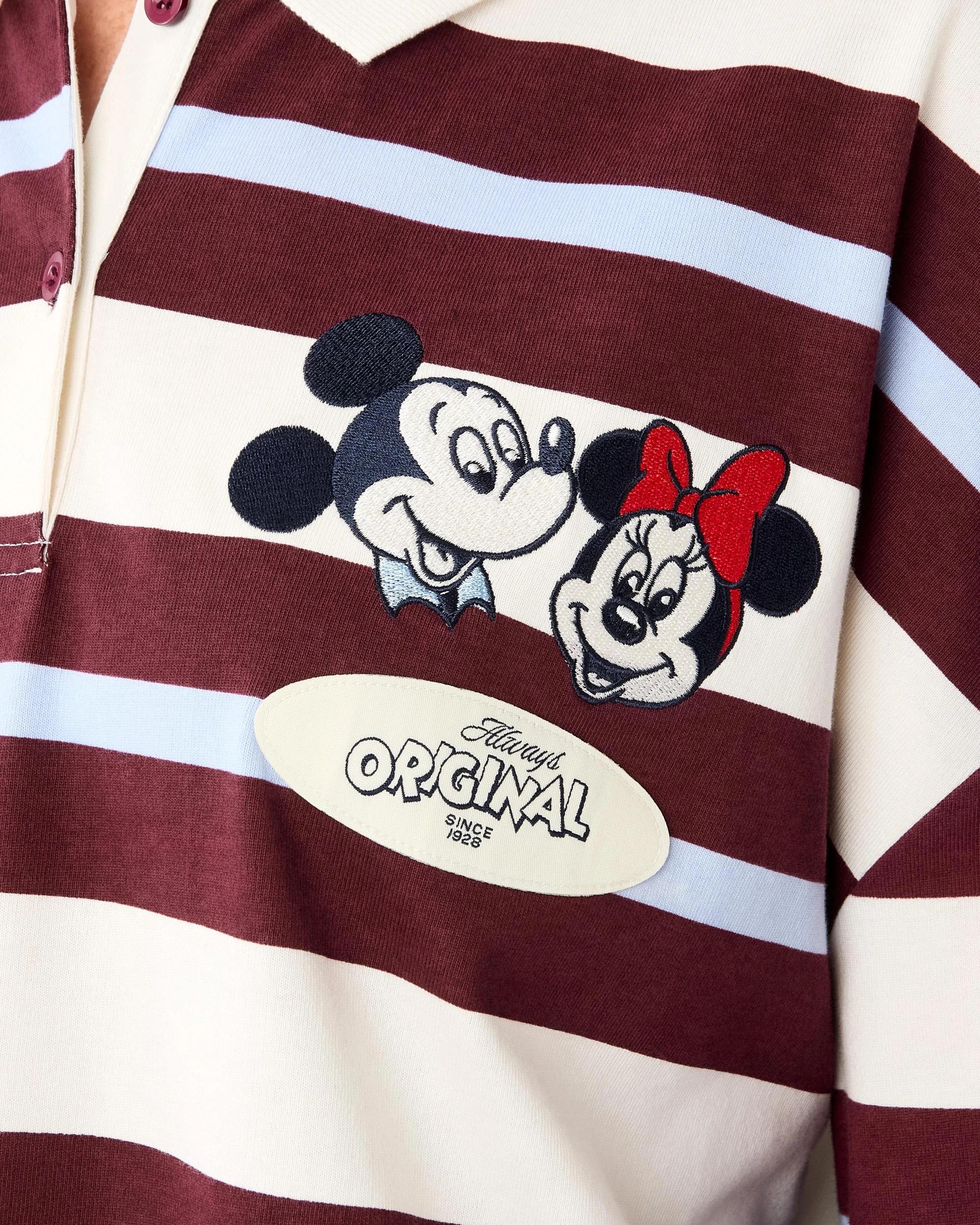 6 Long Sleeve Mickey Mouse License Rugby Top Mickeystrp, 6 of 6