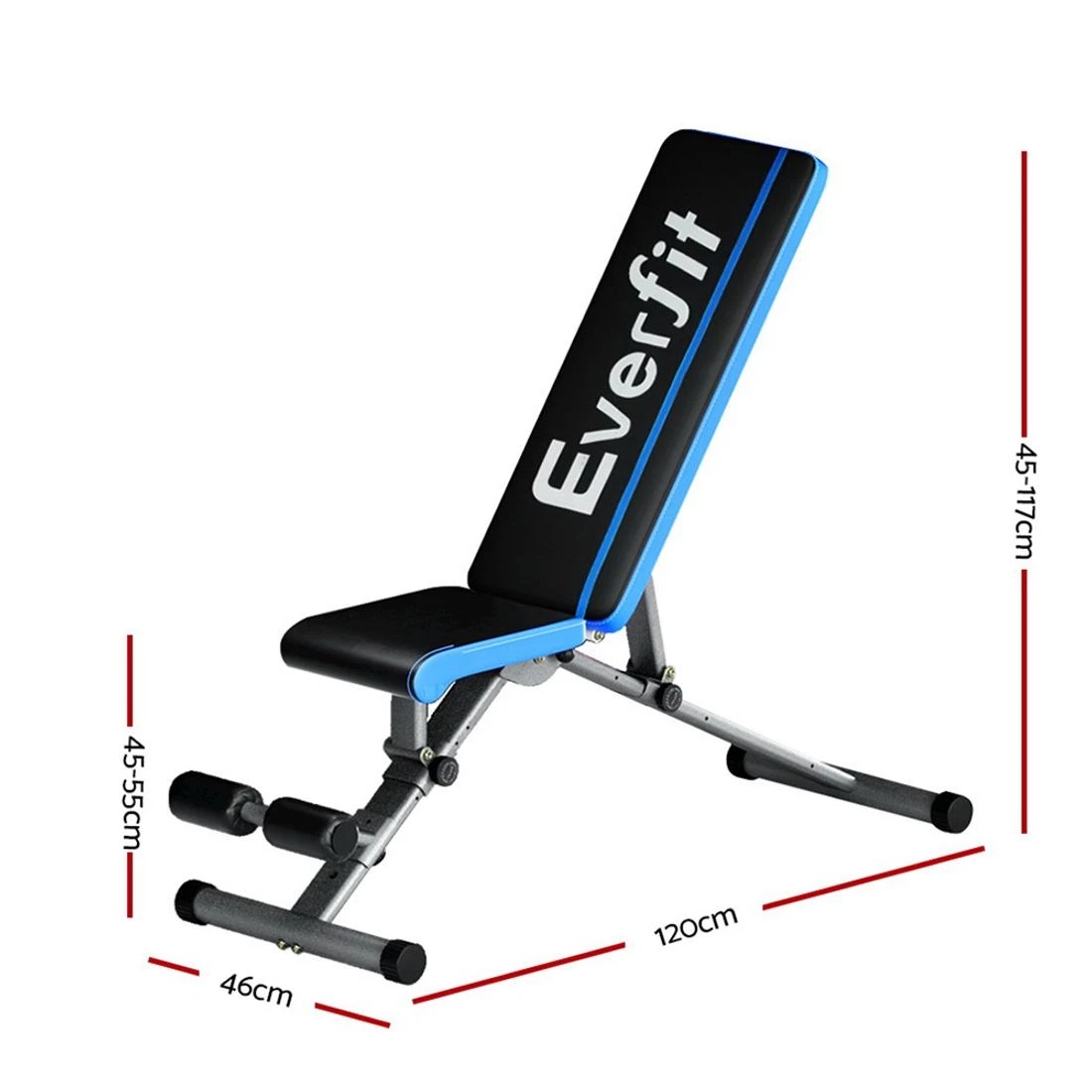 2 Everfit Weight Bench Adjustable FID Bench Press Home Gym 330kg Capacity - Multi, 2 of 6