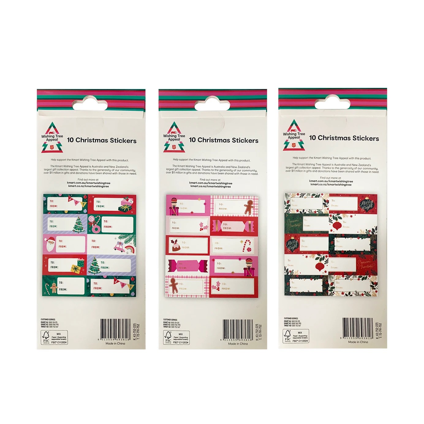 2 Wishing Tree 10 Pack Christmas Stickers - Assorted, 2 of 8