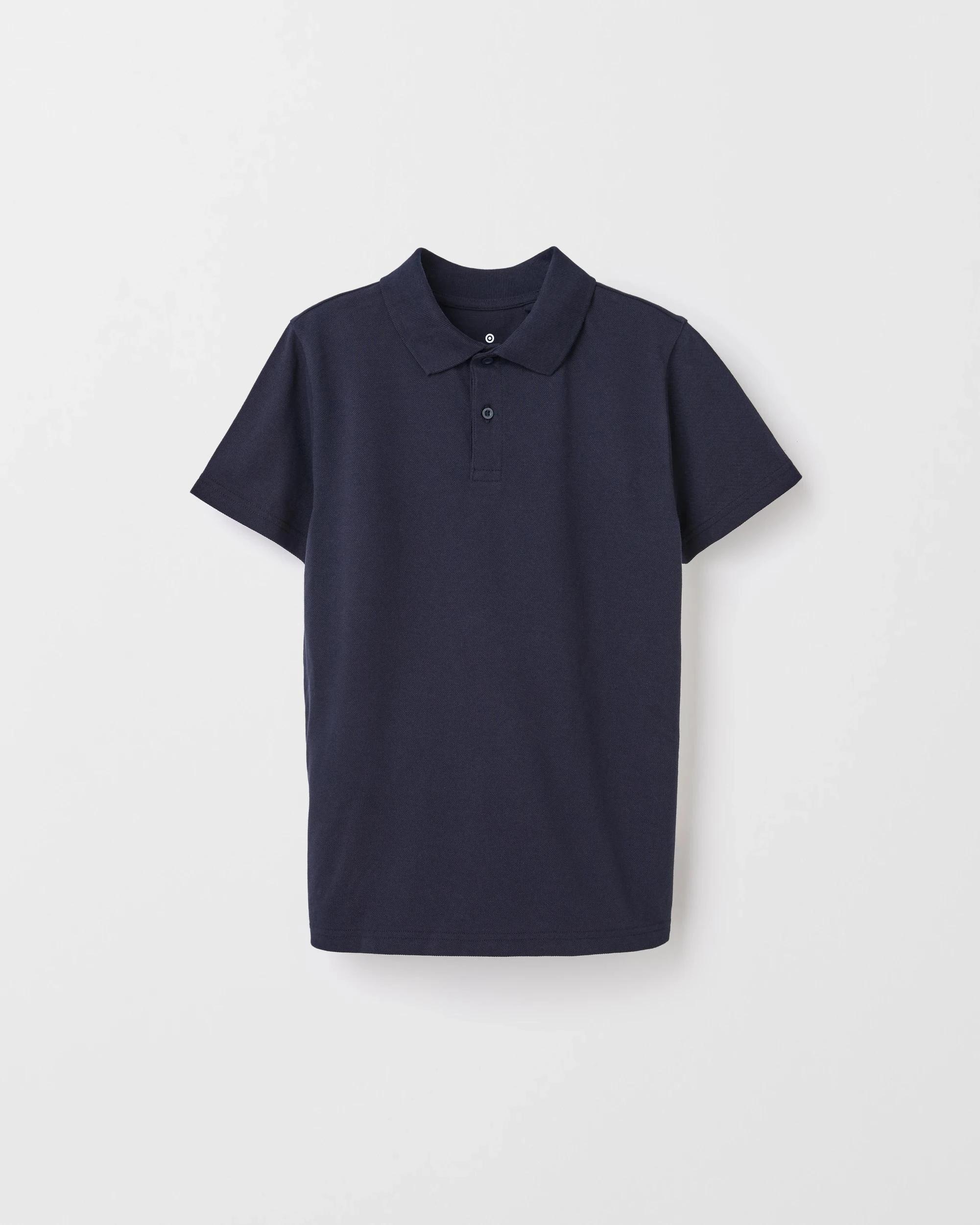 2 Target Australian Cotton 2 Pack Short Sleeve Polo T-Shirt NAVY BLUE, 2 of 3