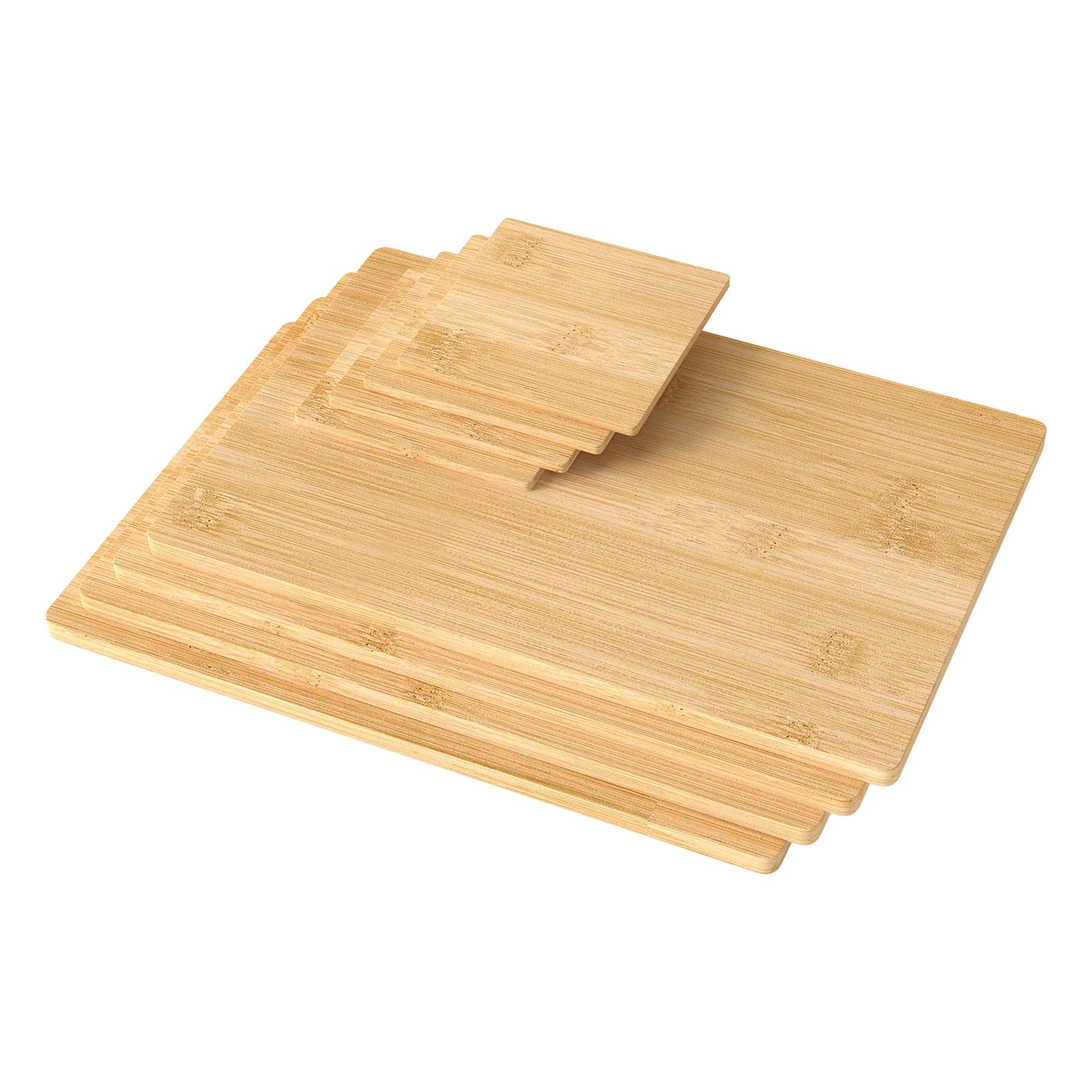 1 Toque 8 Pcs Natural Bamboo Placemat Coaster, 1 of 9