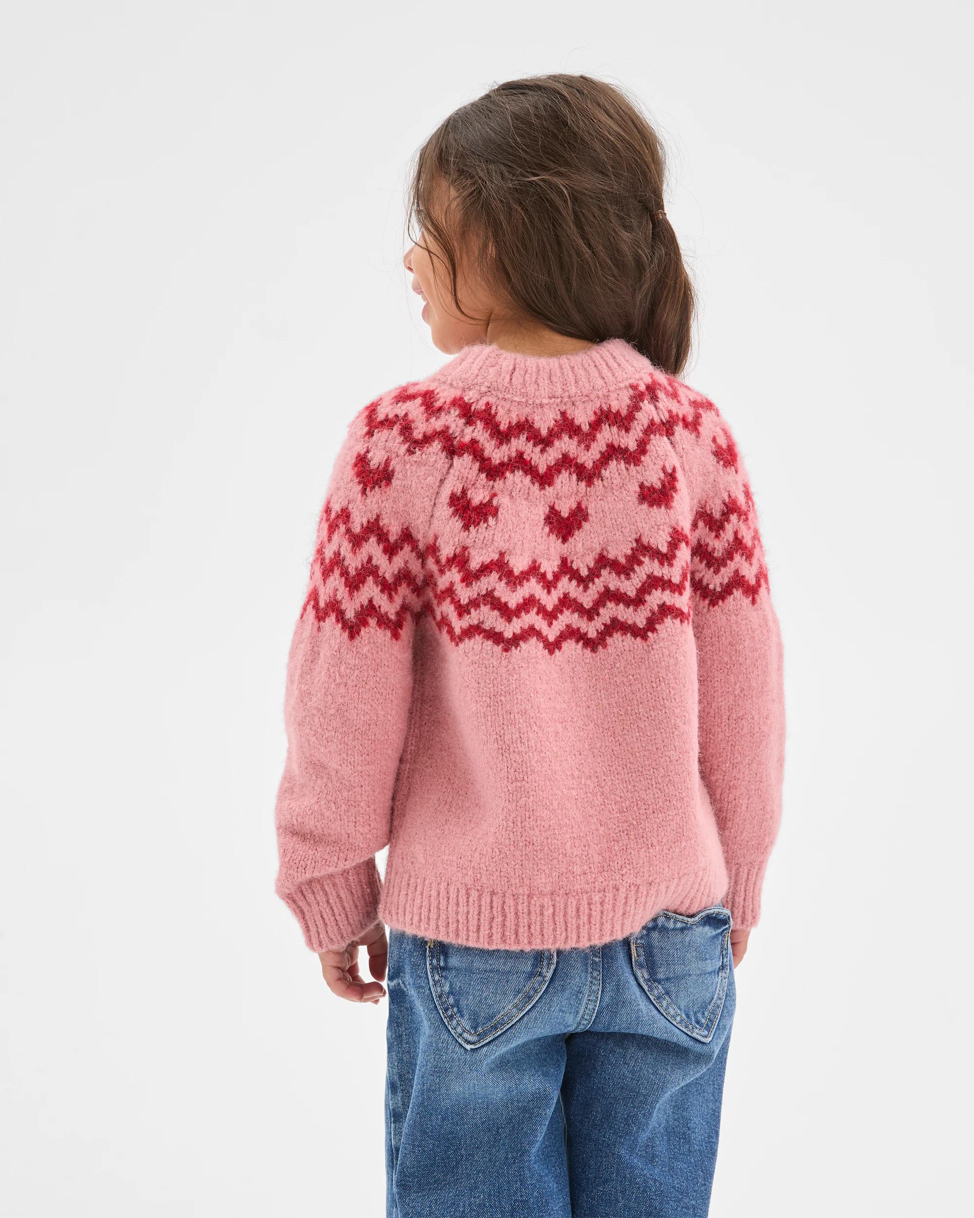 4 Target Kids Long Sleeve Fairisle Knit Jumper PINK, 4 of 6