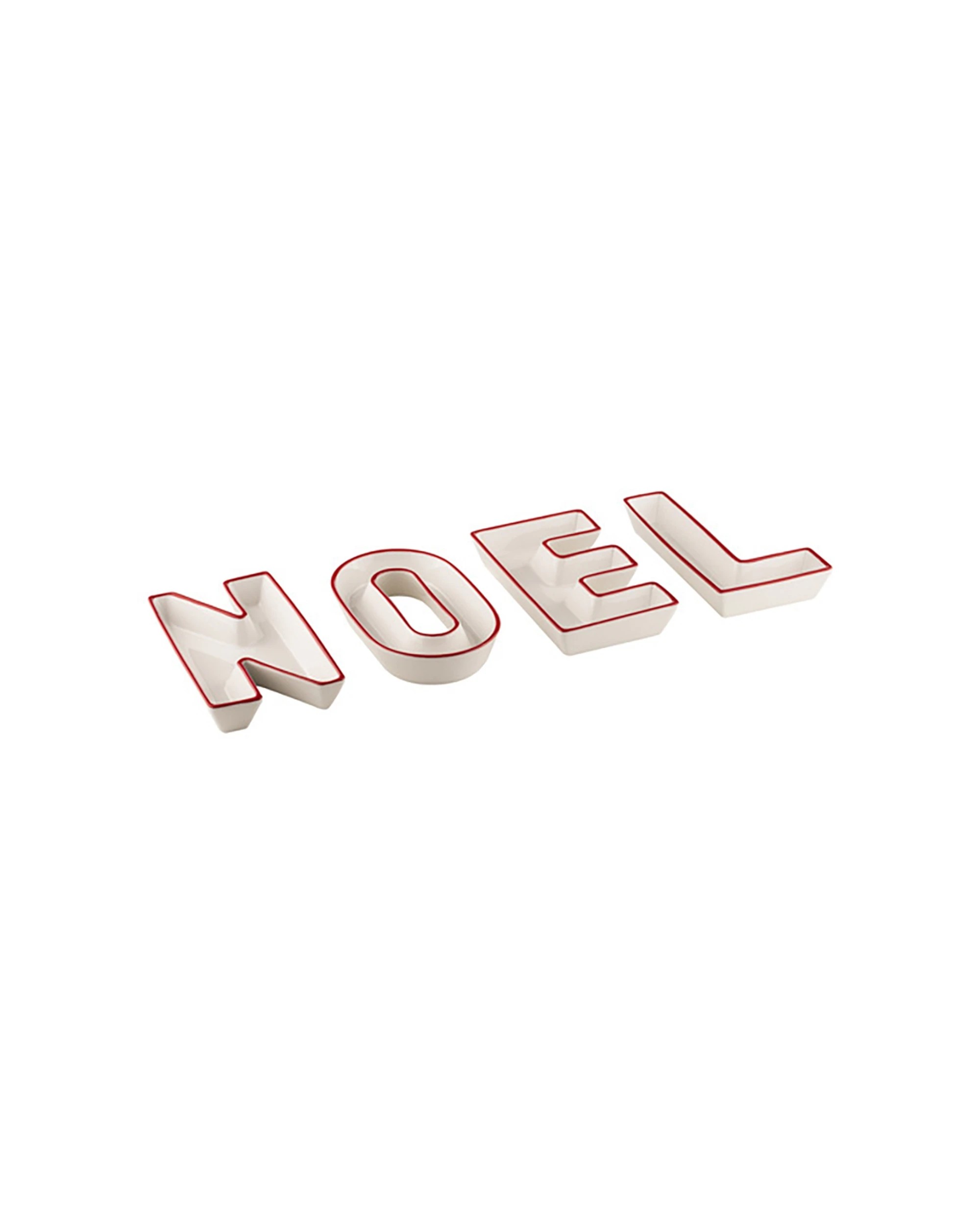 1 Ladelle 4pc Festive Letters Noel Porcelain Bowl Set - Multi, 1 of 1