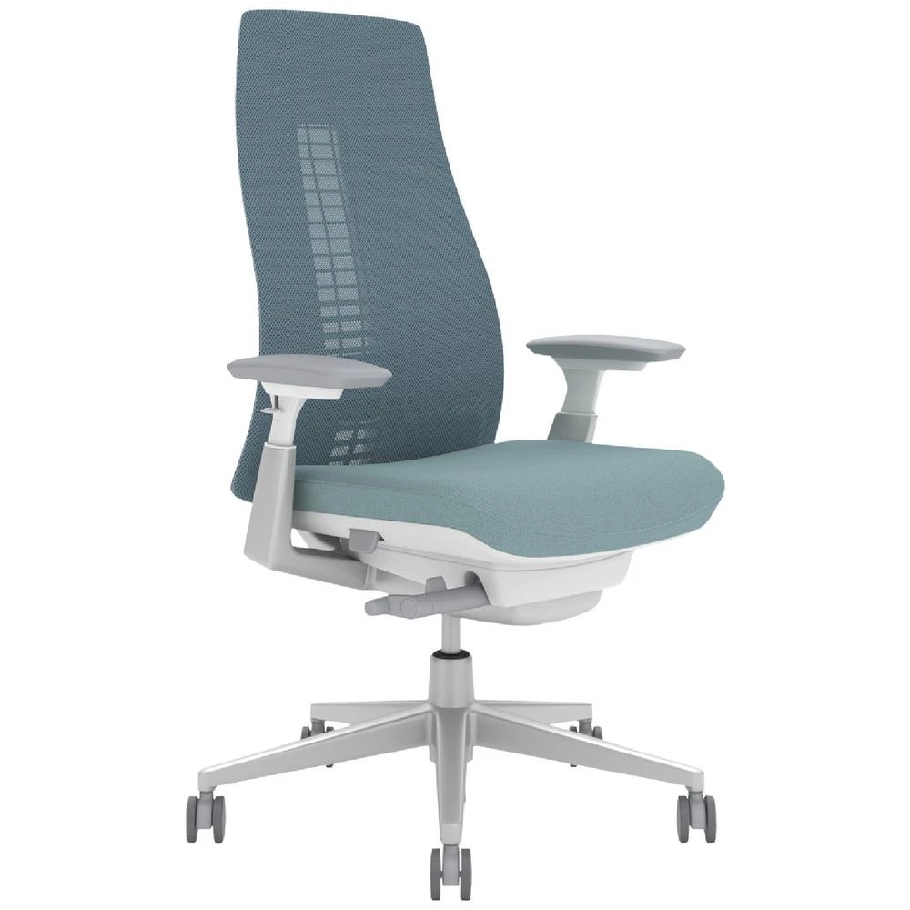 1 Haworth Fern Ergonomic Chair 4D Arms Adjustable Lumbar Blue Ergonomic Chairs and Desk Chairs, 1 of 5
