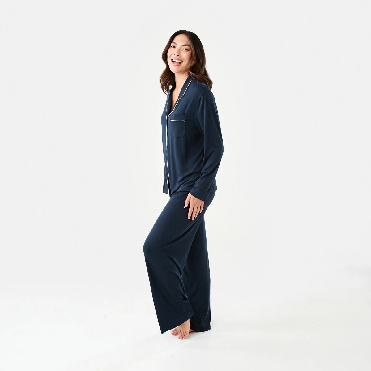 2 Long Sleeve Top and Pants Comfort Pyjama Set MIDNIGHT, 2 of 8