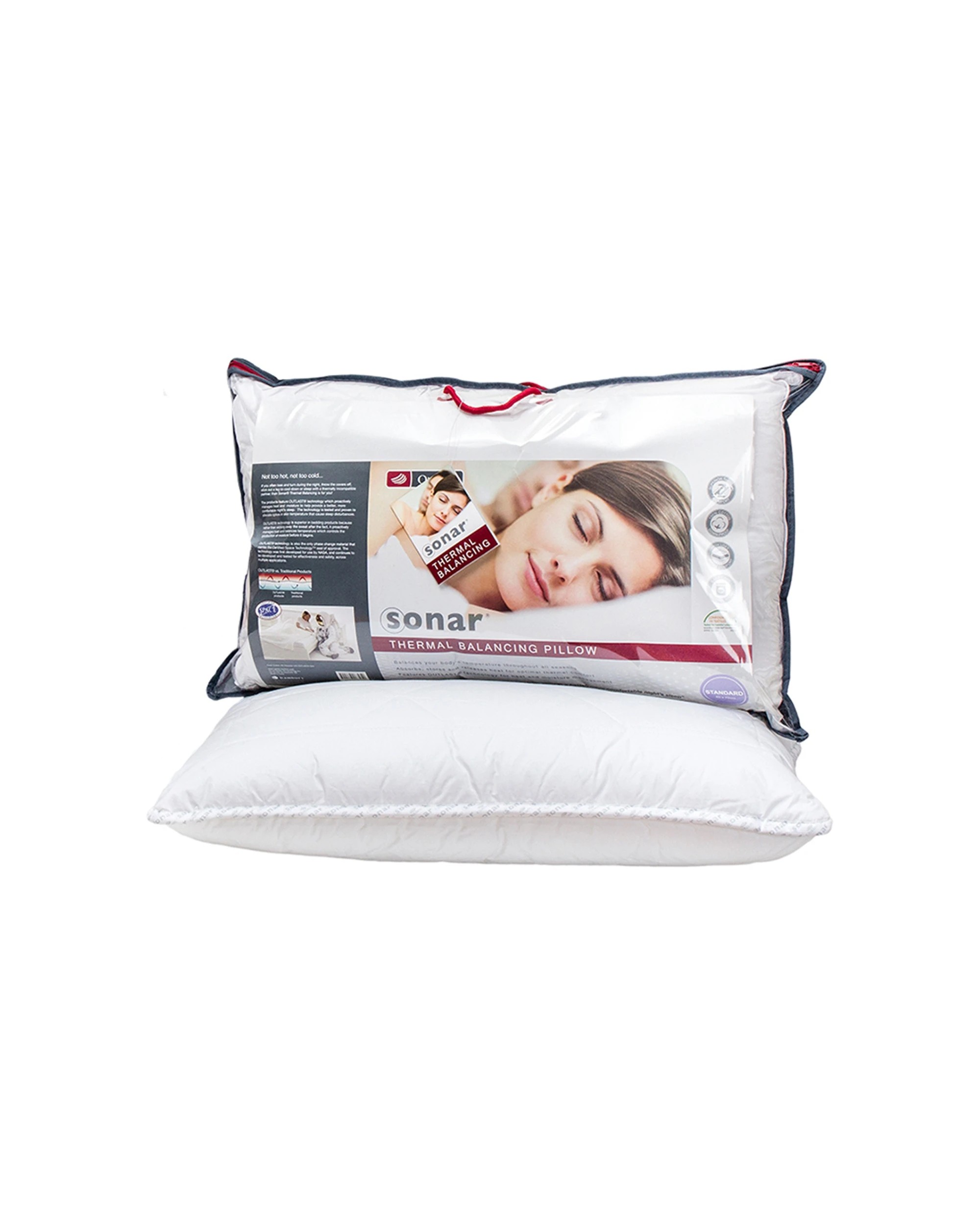 1 Bambury Std Sonar Thermal Balancing Pillow (Outlast) Home Decor Quilted - Plain, 1 of 5
