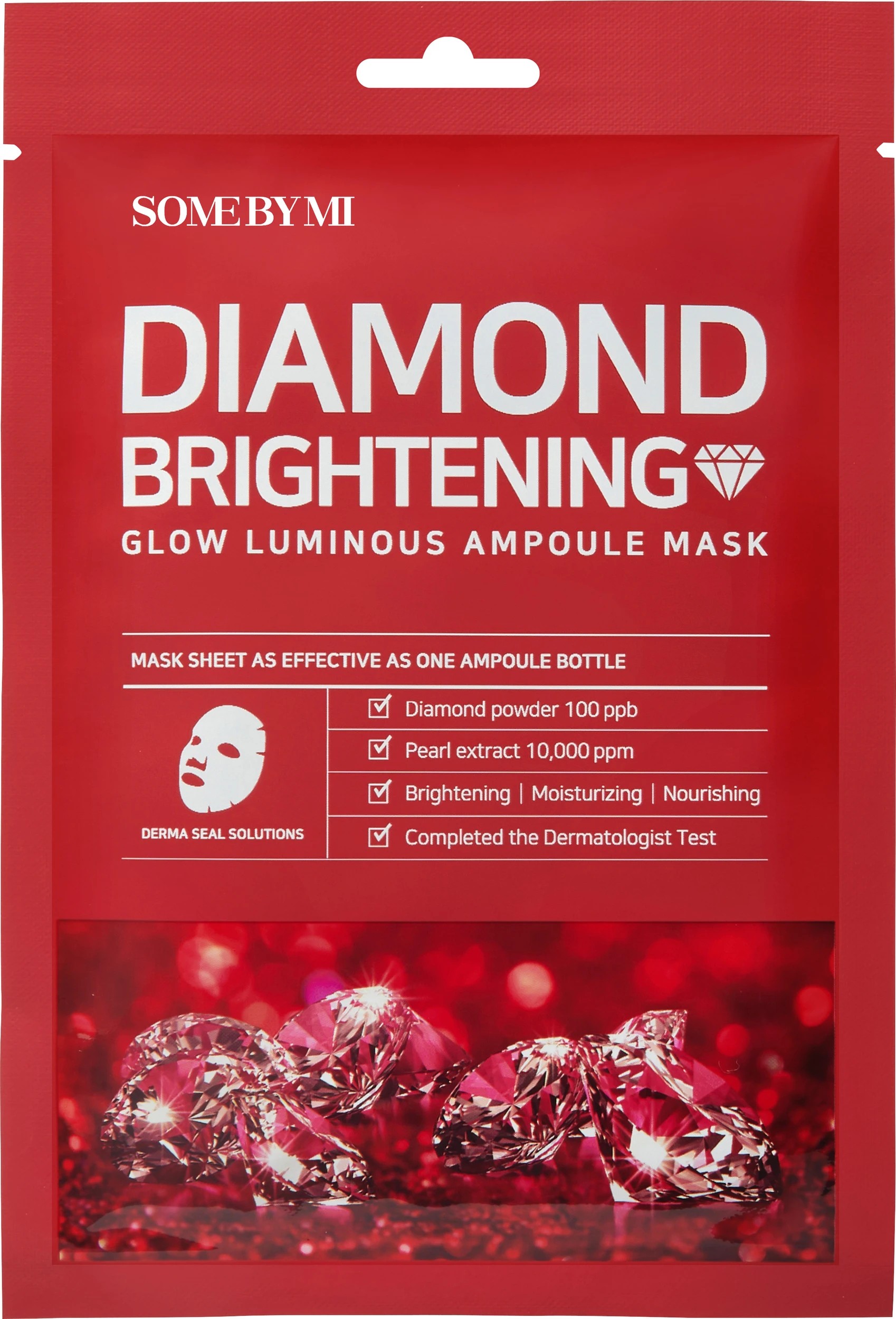 1 SOME BY MI Diamond Brightening Glow Luminous Ampoule Mask, 1 of 2