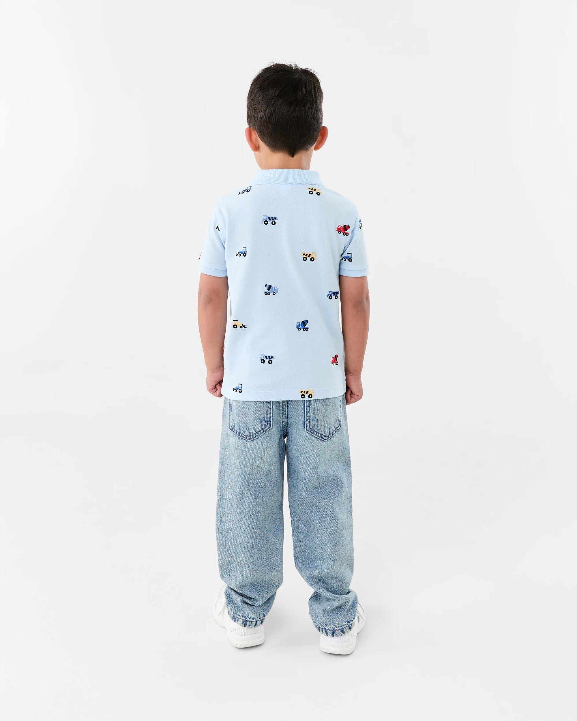 7 Embroidery Polo T-shirt Blu Digger, 7 of 7