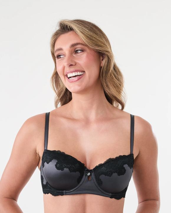 Co-ordinated Lace & Satin T-shirt Bra