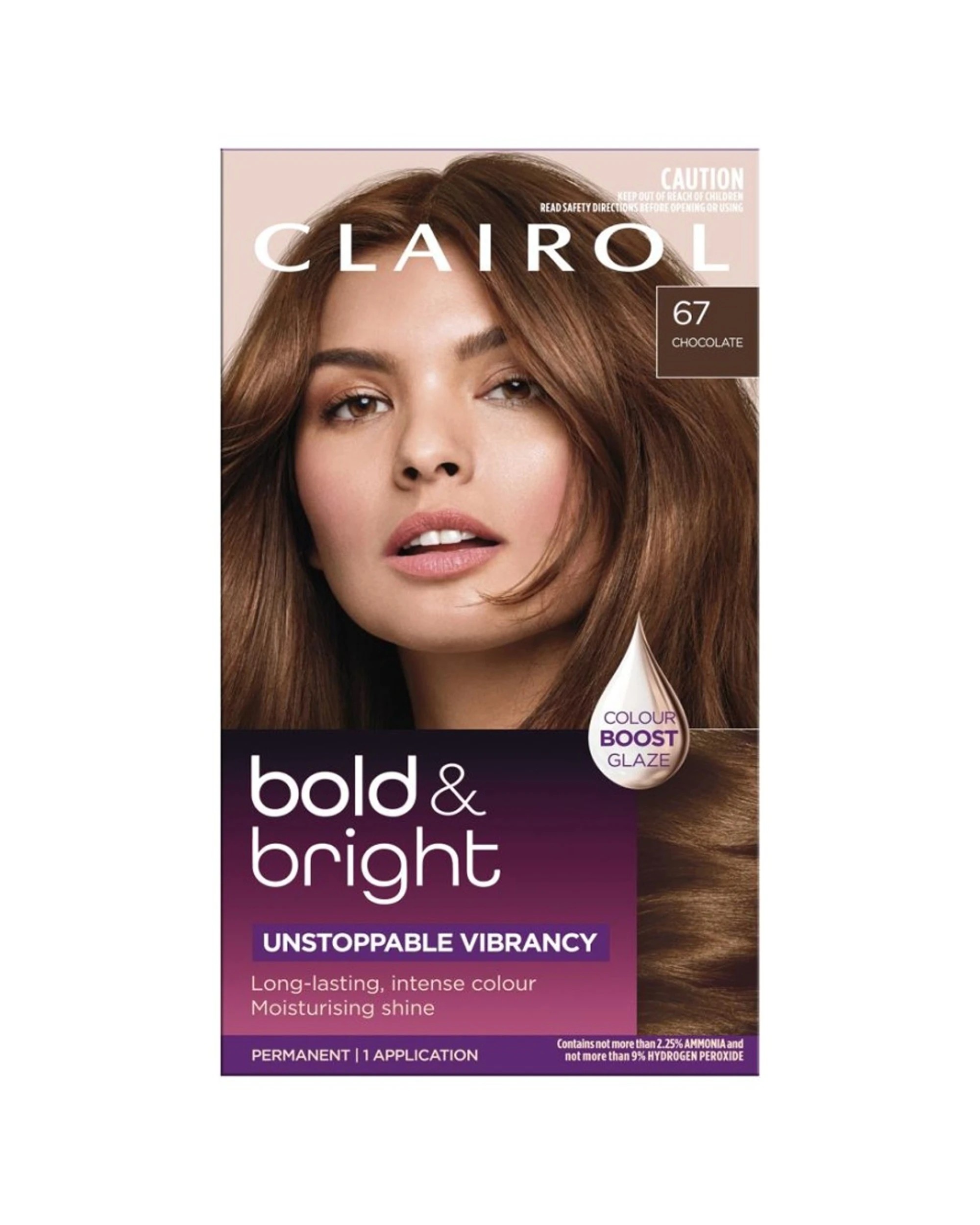 2 Clairol 3pk Permanent Hair Colour 1 Application Bold And Bright 67 Chocolate - Brown, 2 of 4