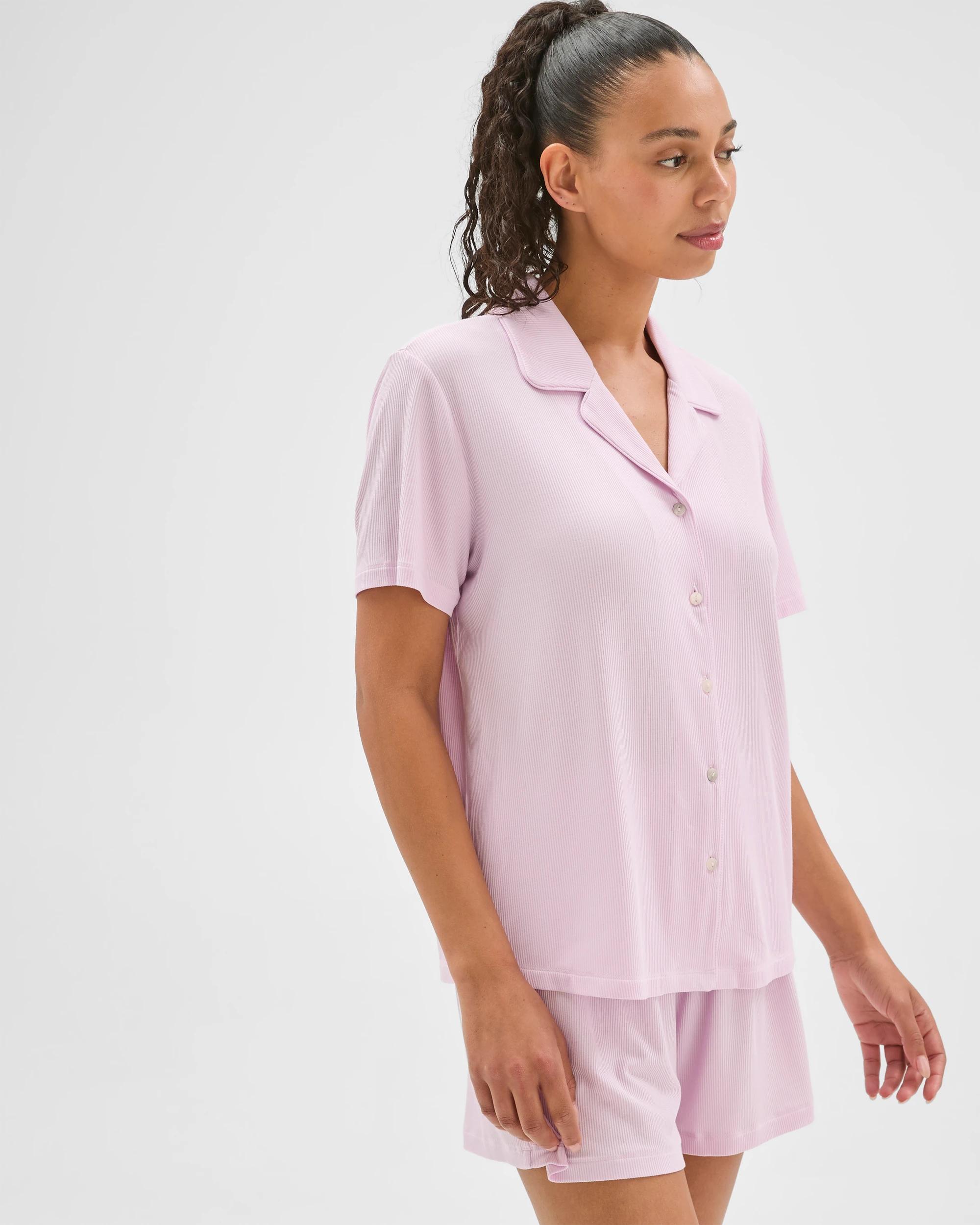 6 Target Woman Ribbed Short Pyjama Set PINK, 6 of 7