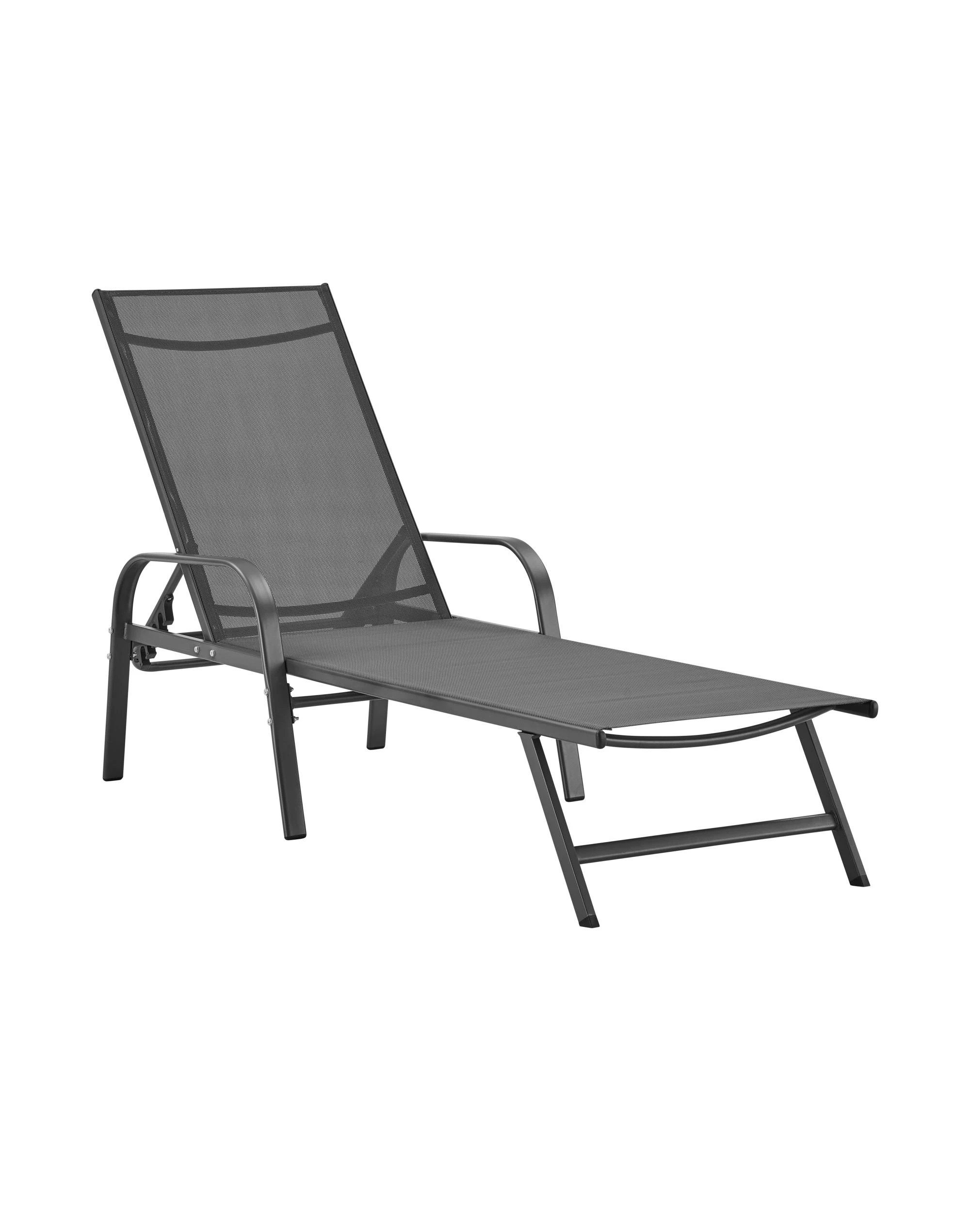 1 Kodu Outdoor Lounge Pool Recliner Chair - Charcoal, 1 of 10