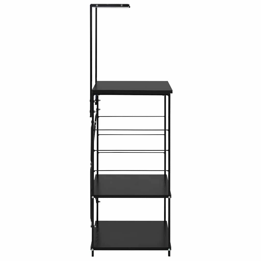 3 Vidaxl Microwave Cabinet Engineered Wood - Black, 3 of 7