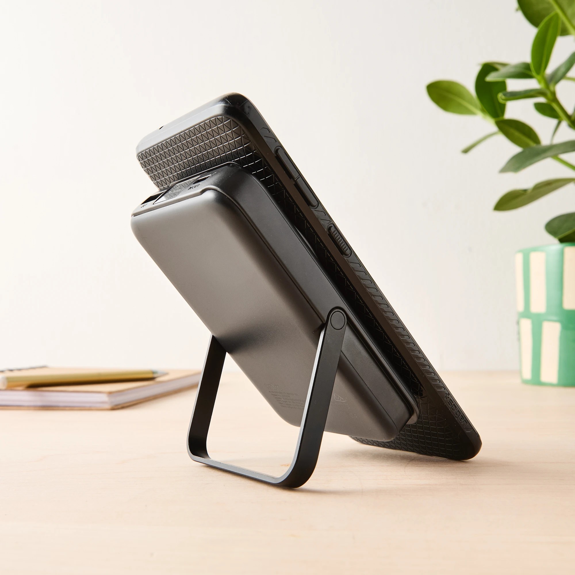 1 10000mAh Portable Charger with Stand - Black, 1 of 10