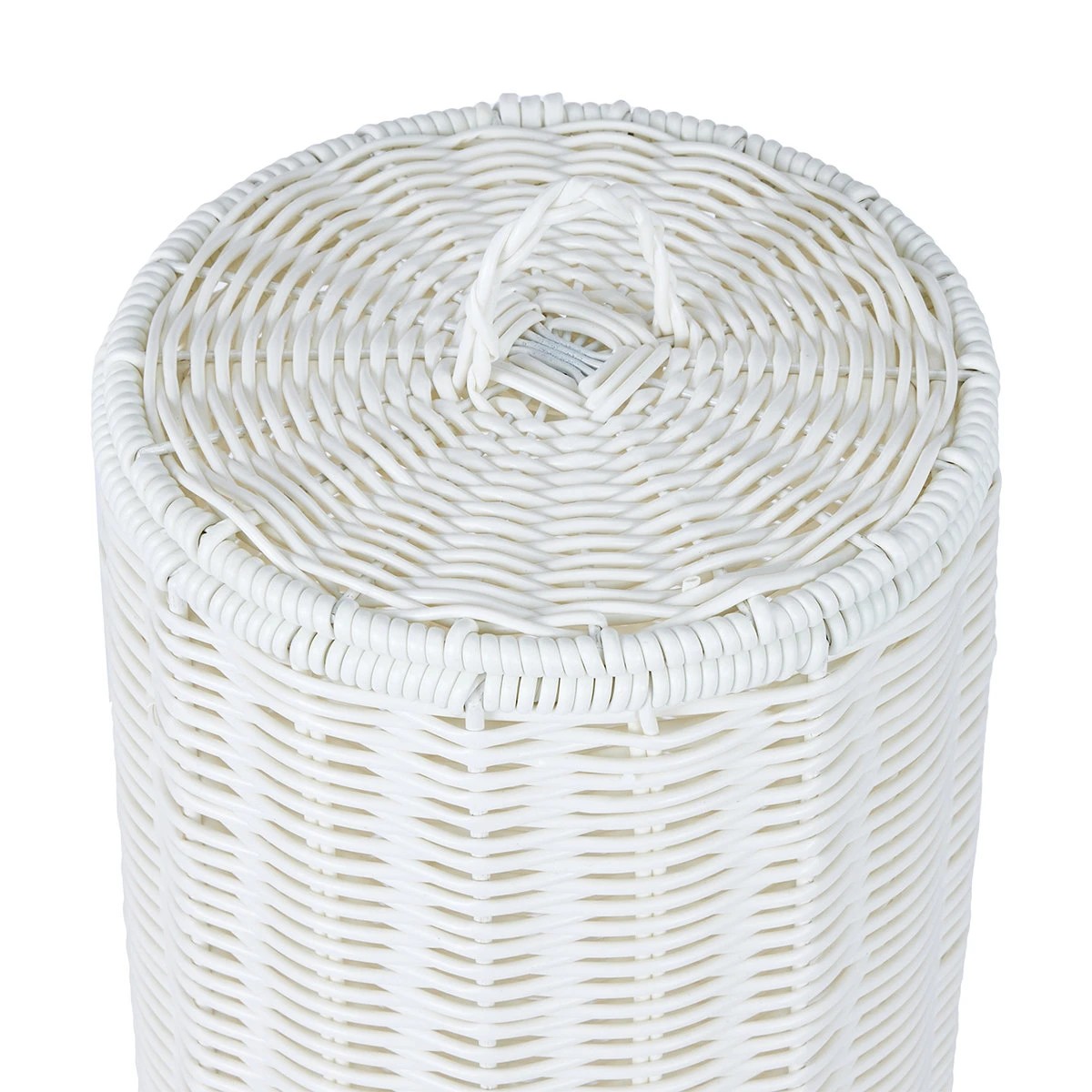5 White Rattan Look Toilet Roll Holder, 5 of 8