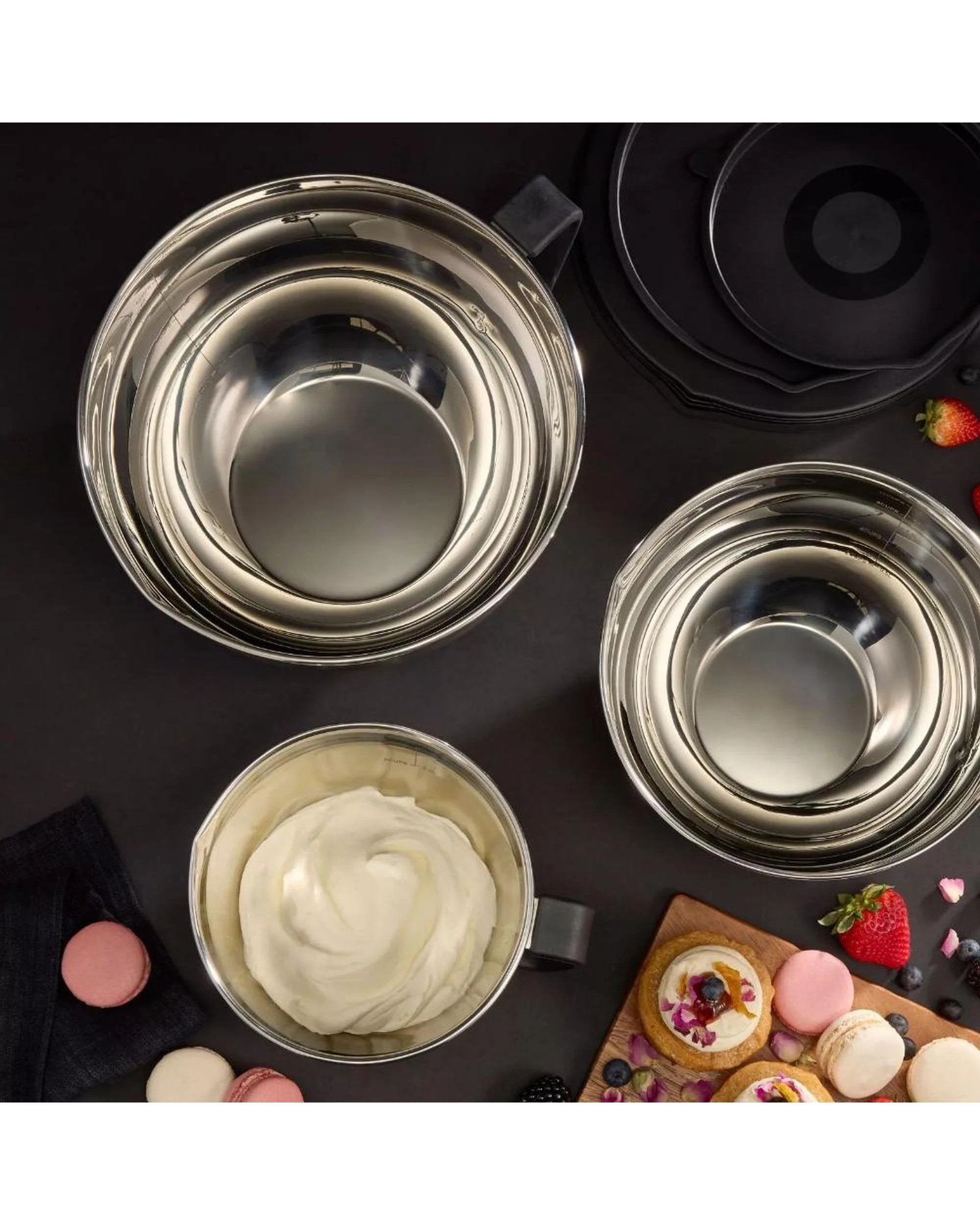 9 MasterPro Premium Stainless Steel 3pc Mixing Bowls  Set of 3, 9 of 9