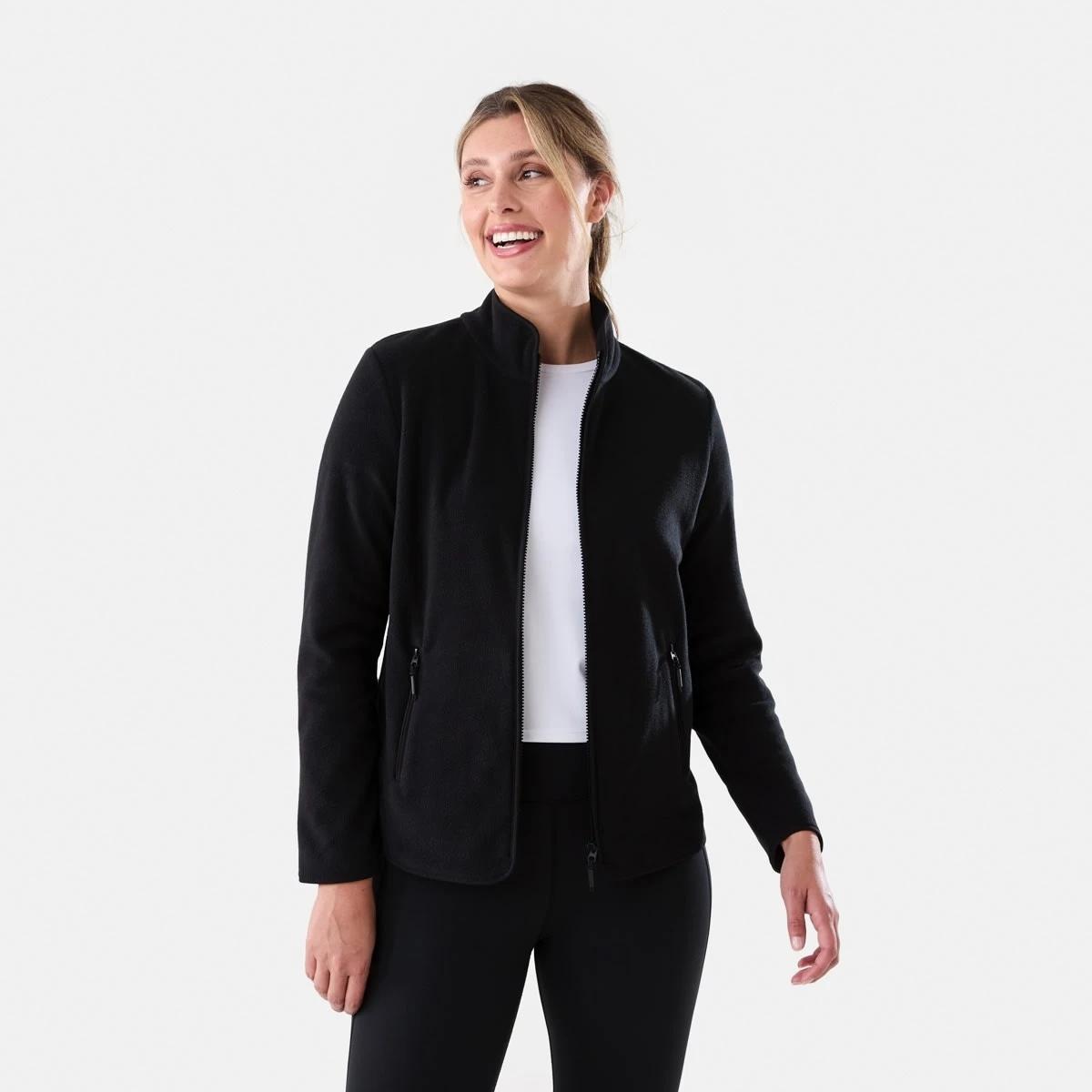 1 Outdoor Polar Fleece Jacket Black, 1 of 7