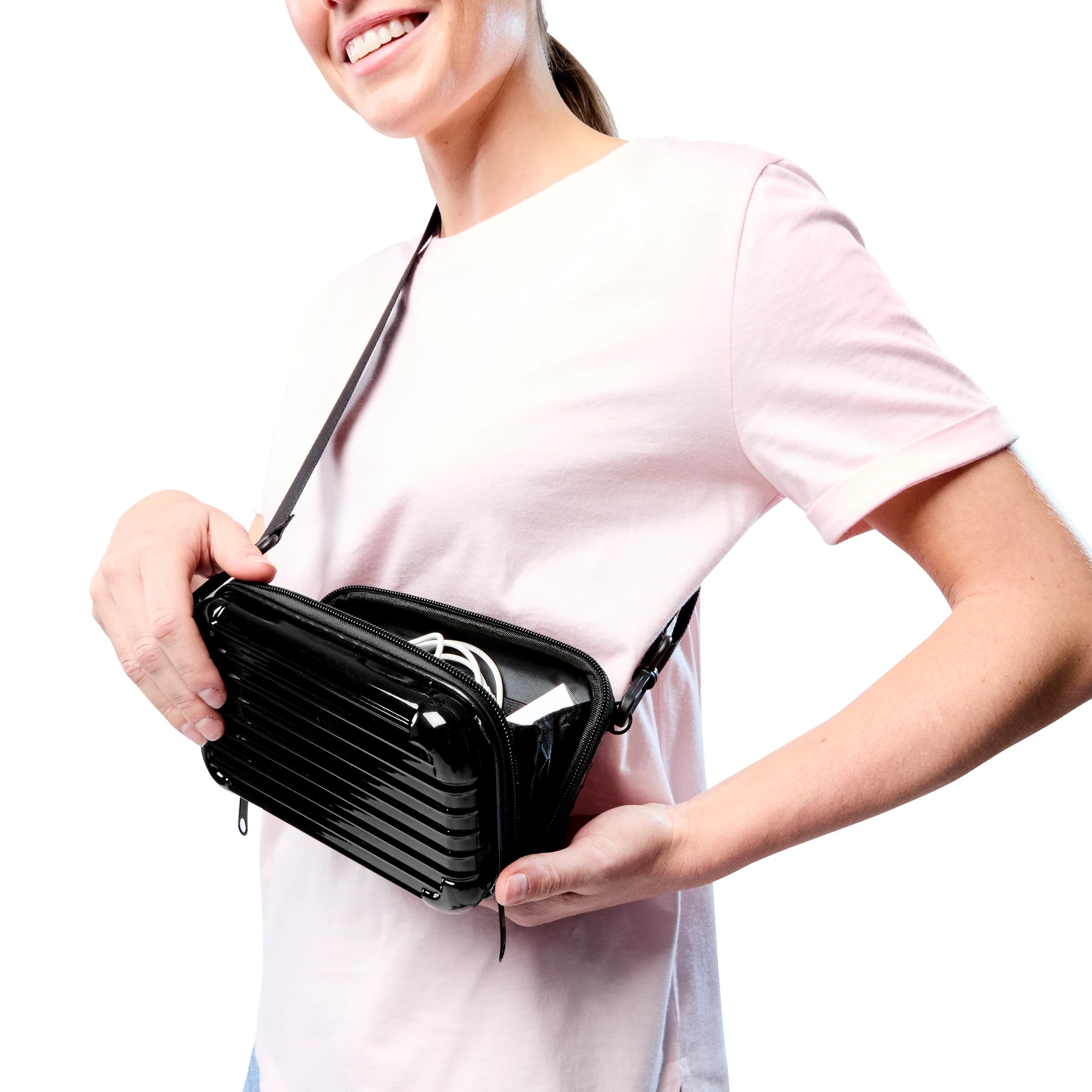 2 Cross Body Tech Case - Black, 2 of 10