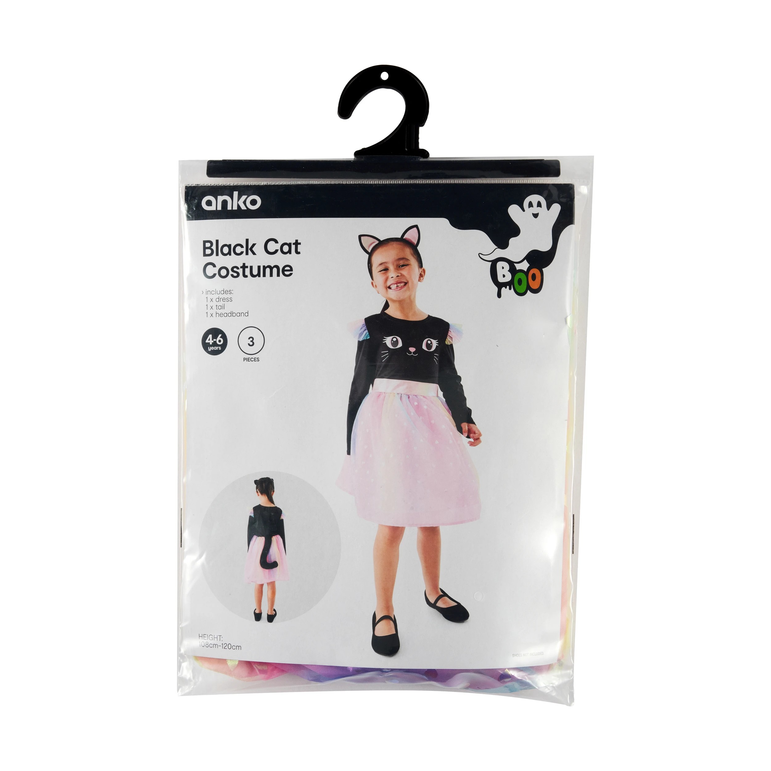 9 3 Piece Black Cat Costume - Ages 4-6, 9 of 10